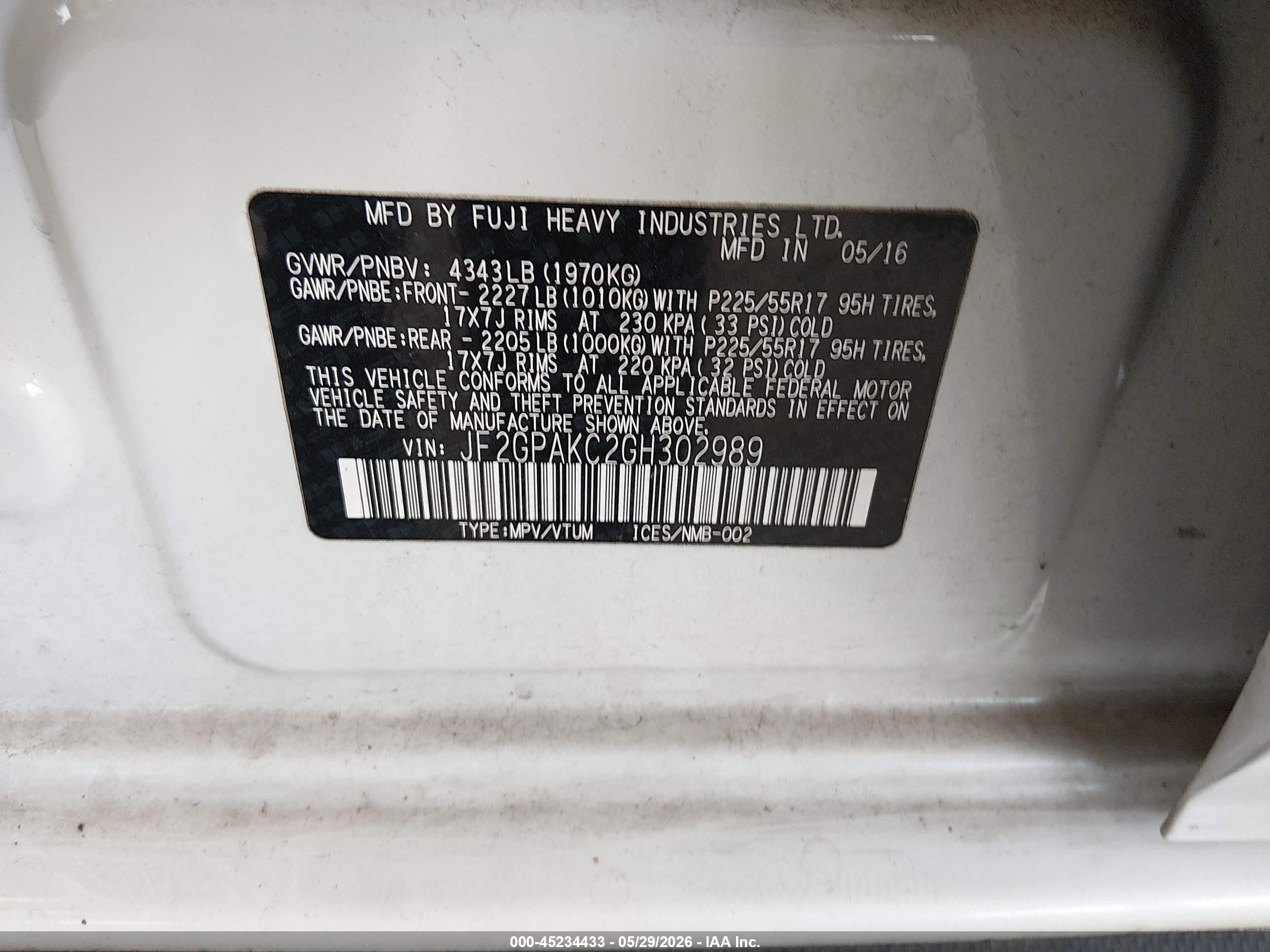 2016 Subaru Crosstrek 2.0i Limited White vin: JF2GPAKC2GH302989