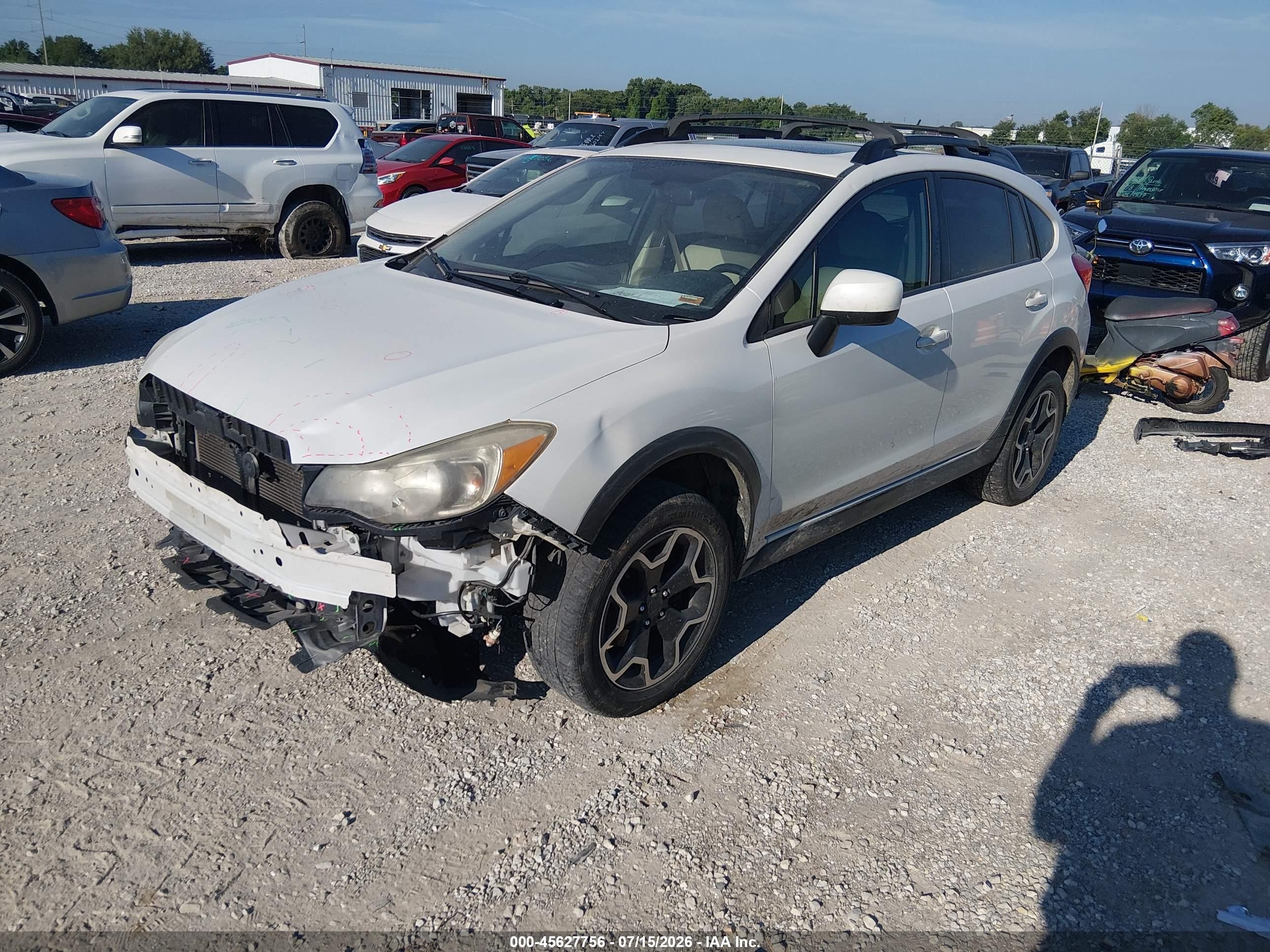 2013 Subaru Xv Crosstrek 2.0i Limited White vin: JF2GPAKC4D2214069