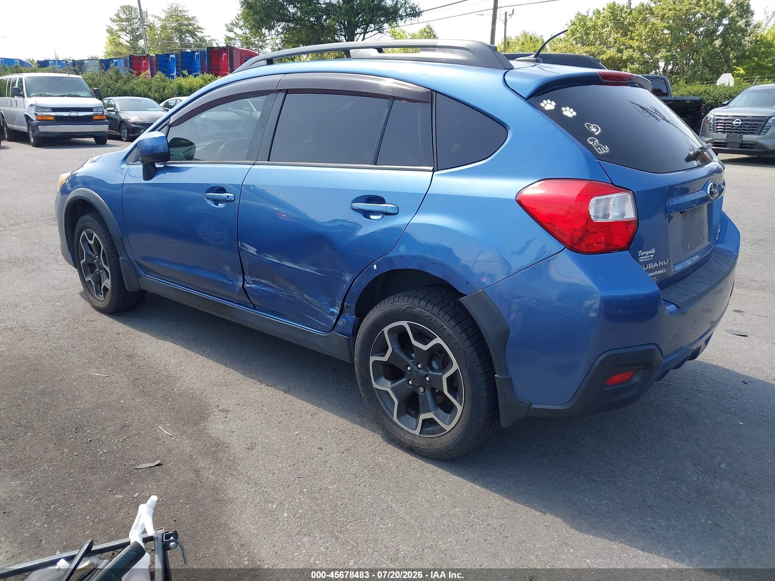 2014 Subaru Xv Crosstrek 2.0i Limited Blue vin: JF2GPAKC5E8246866