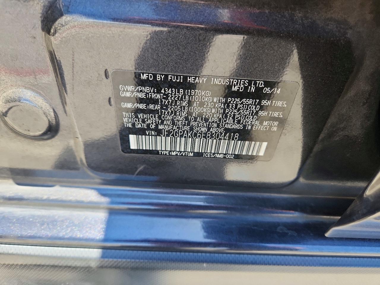 2014 Subaru Xv Crosstrek 2.0 Limited Серый vin: JF2GPAKC6E8304418