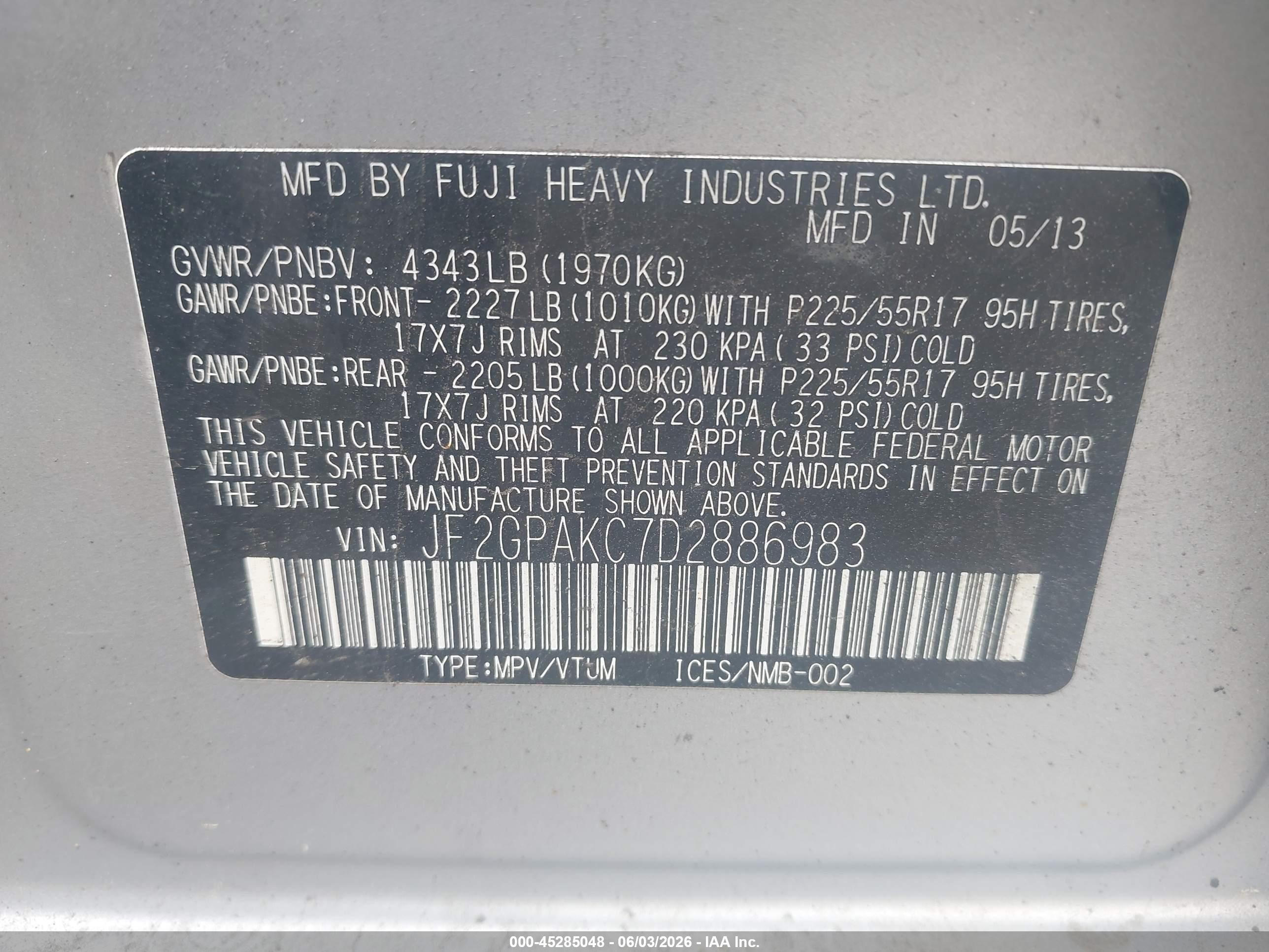 2013 Subaru Xv Crosstrek 2.0i Limited Silver vin: JF2GPAKC7D2886983
