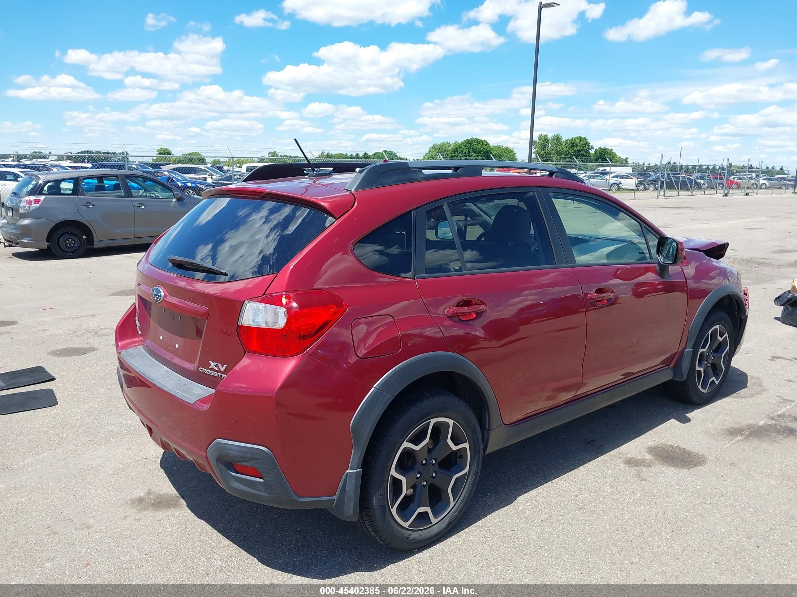 2014 Subaru Xv Crosstrek 2.0i Limited Красный vin: JF2GPAKC7E8337363