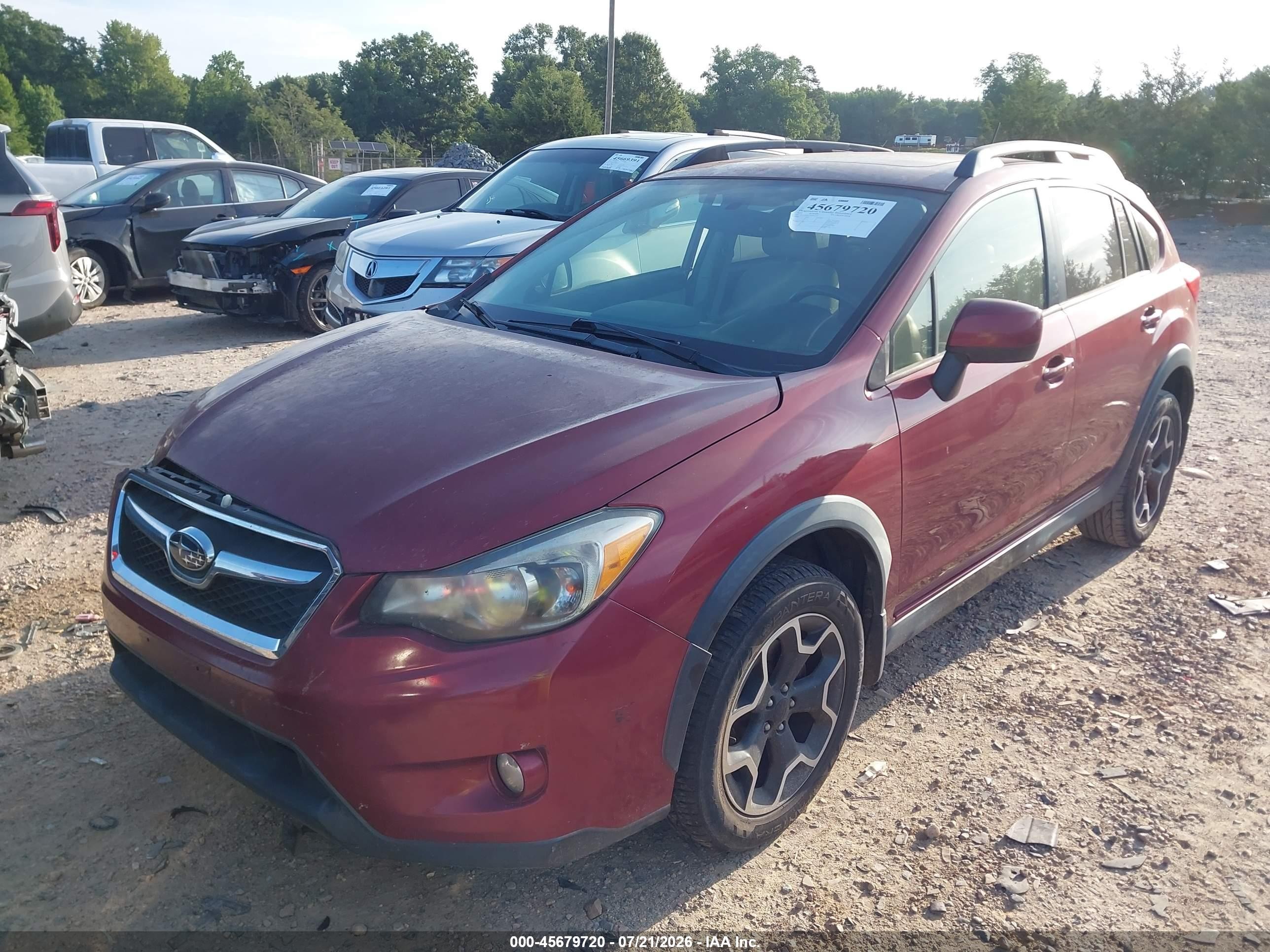 2014 Subaru Xv Crosstrek 2.0i Limited Red vin: JF2GPAKC7EH337749