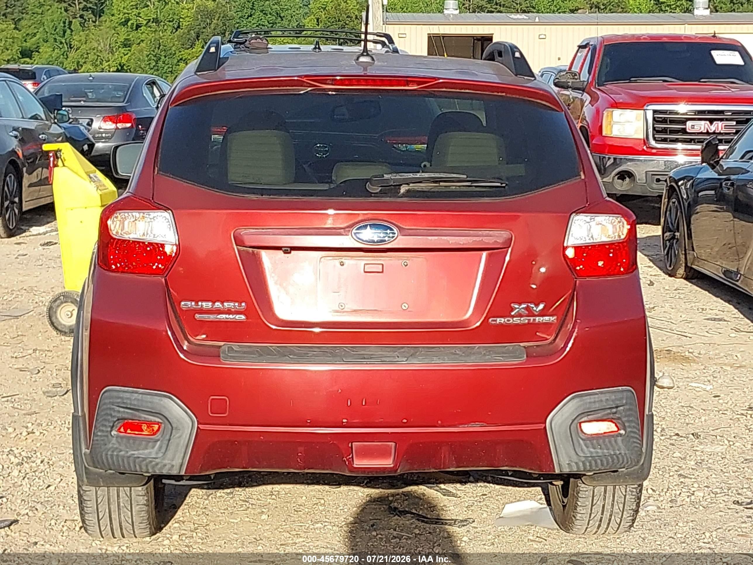 2014 Subaru Xv Crosstrek 2.0i Limited Red vin: JF2GPAKC7EH337749