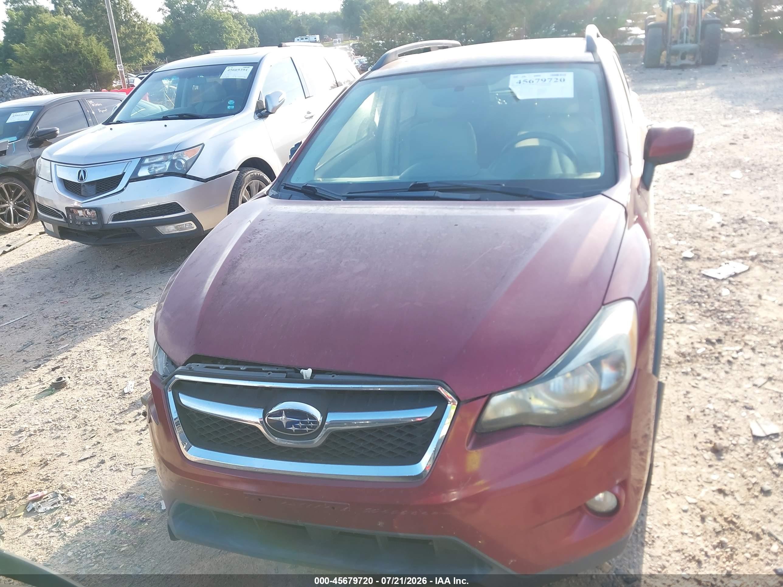 2014 Subaru Xv Crosstrek 2.0i Limited Red vin: JF2GPAKC7EH337749
