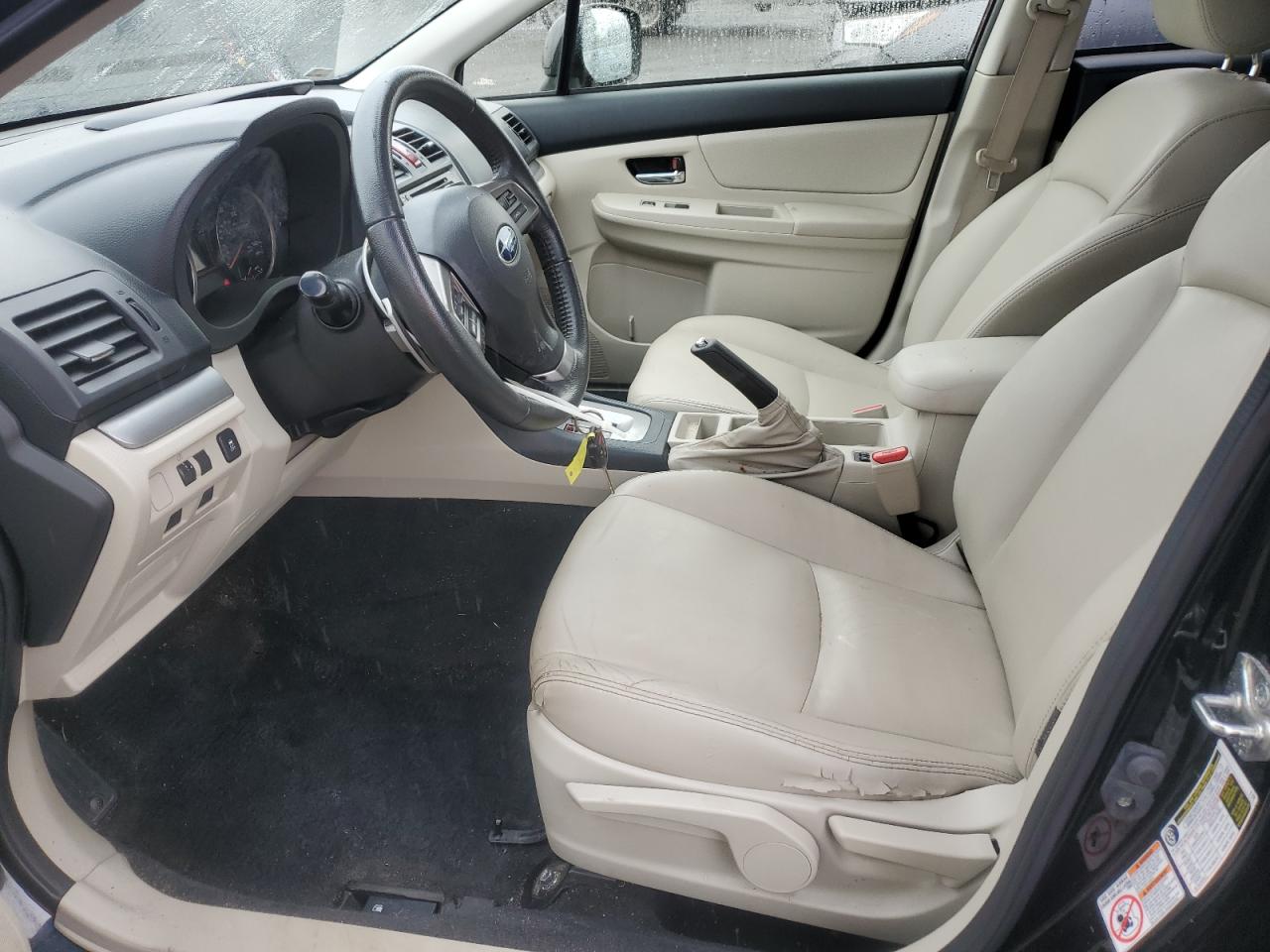 2014 Subaru Xv Crosstrek 2.0 Limited Black vin: JF2GPAKC7EH346998 Damage: Left Front Seat Cushion, Worn, Replacement Required