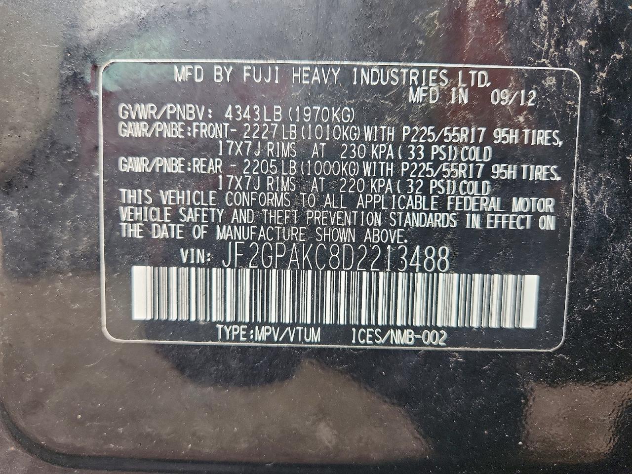 2013 Subaru Xv Crosstrek 2.0 Limited Blue vin: JF2GPAKC8D2213488