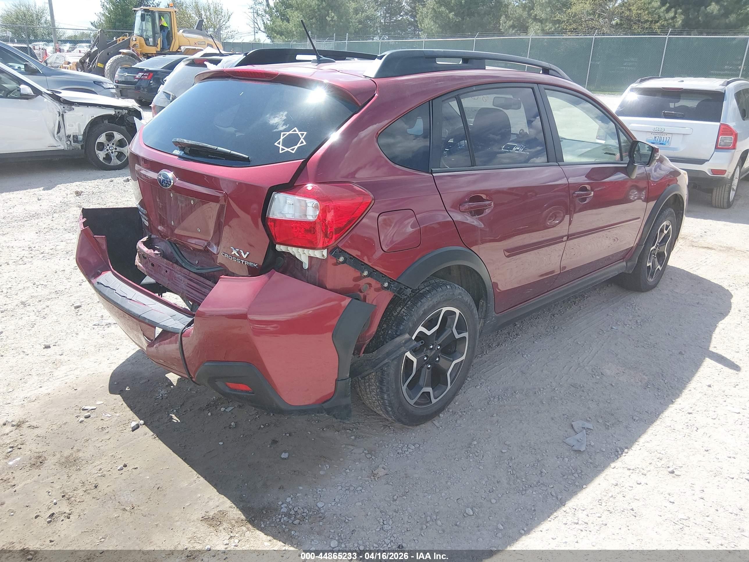 2015 Subaru Xv Crosstrek 2.0i Limited Maroon vin: JF2GPAMC1FH248970