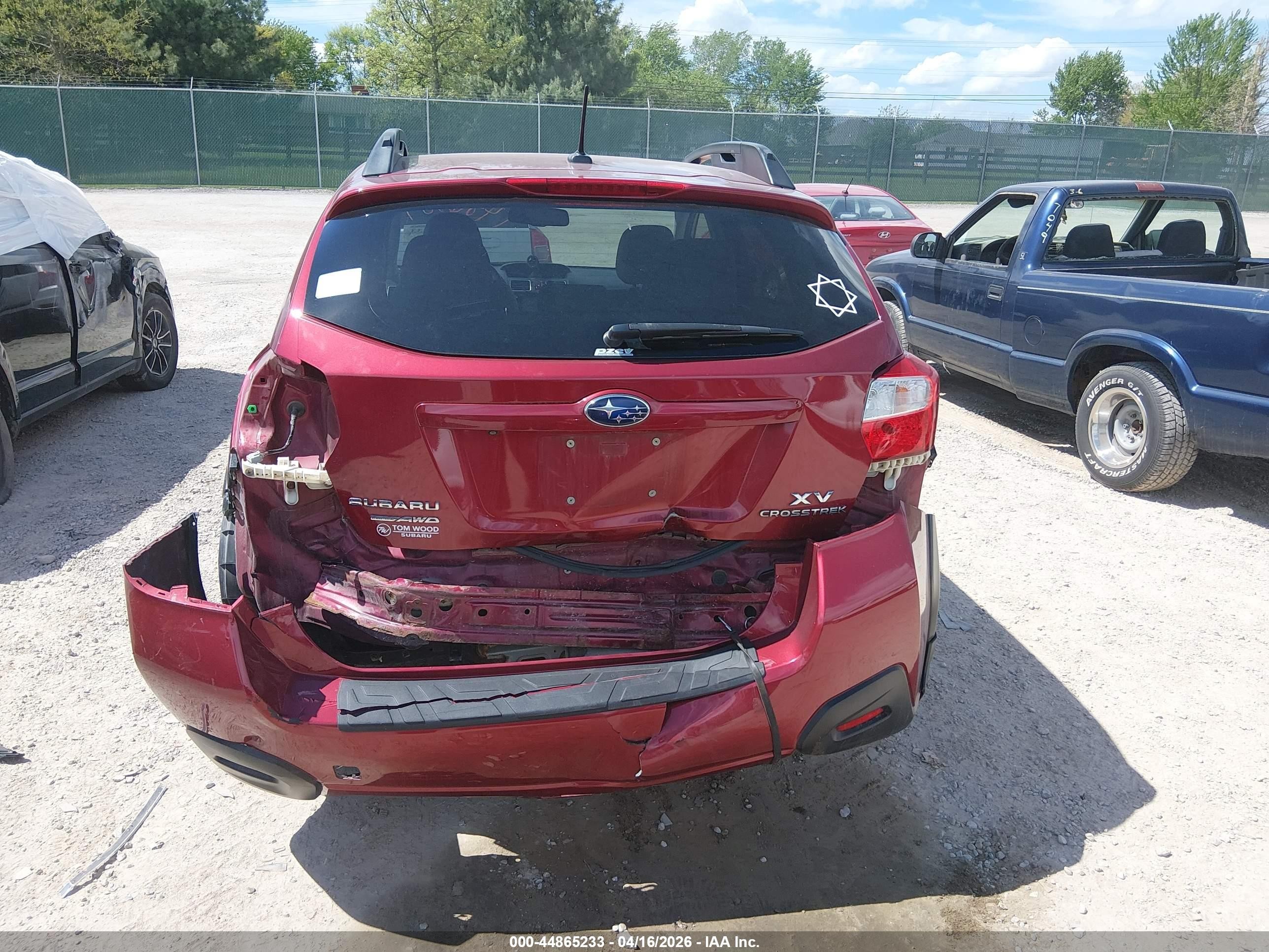 2015 Subaru Xv Crosstrek 2.0i Limited Maroon vin: JF2GPAMC1FH248970