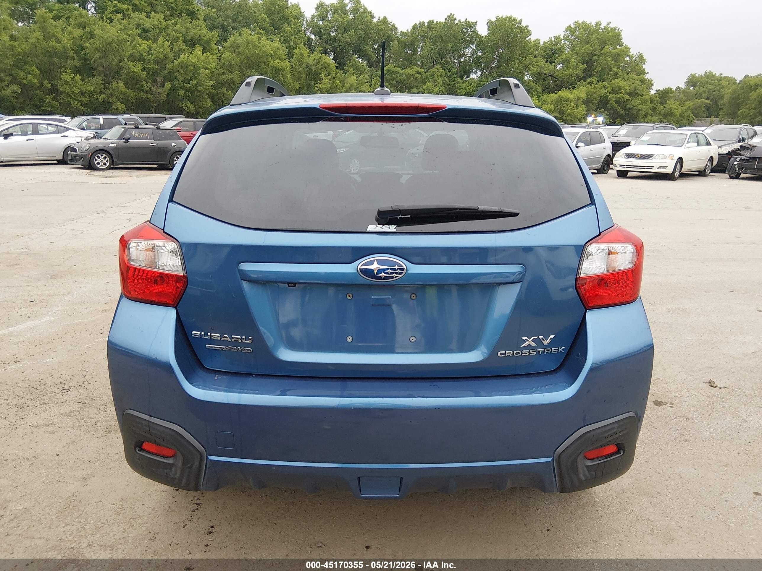 2015 Subaru Xv Crosstrek 2.0i Limited Blue vin: JF2GPAMC3F8286202