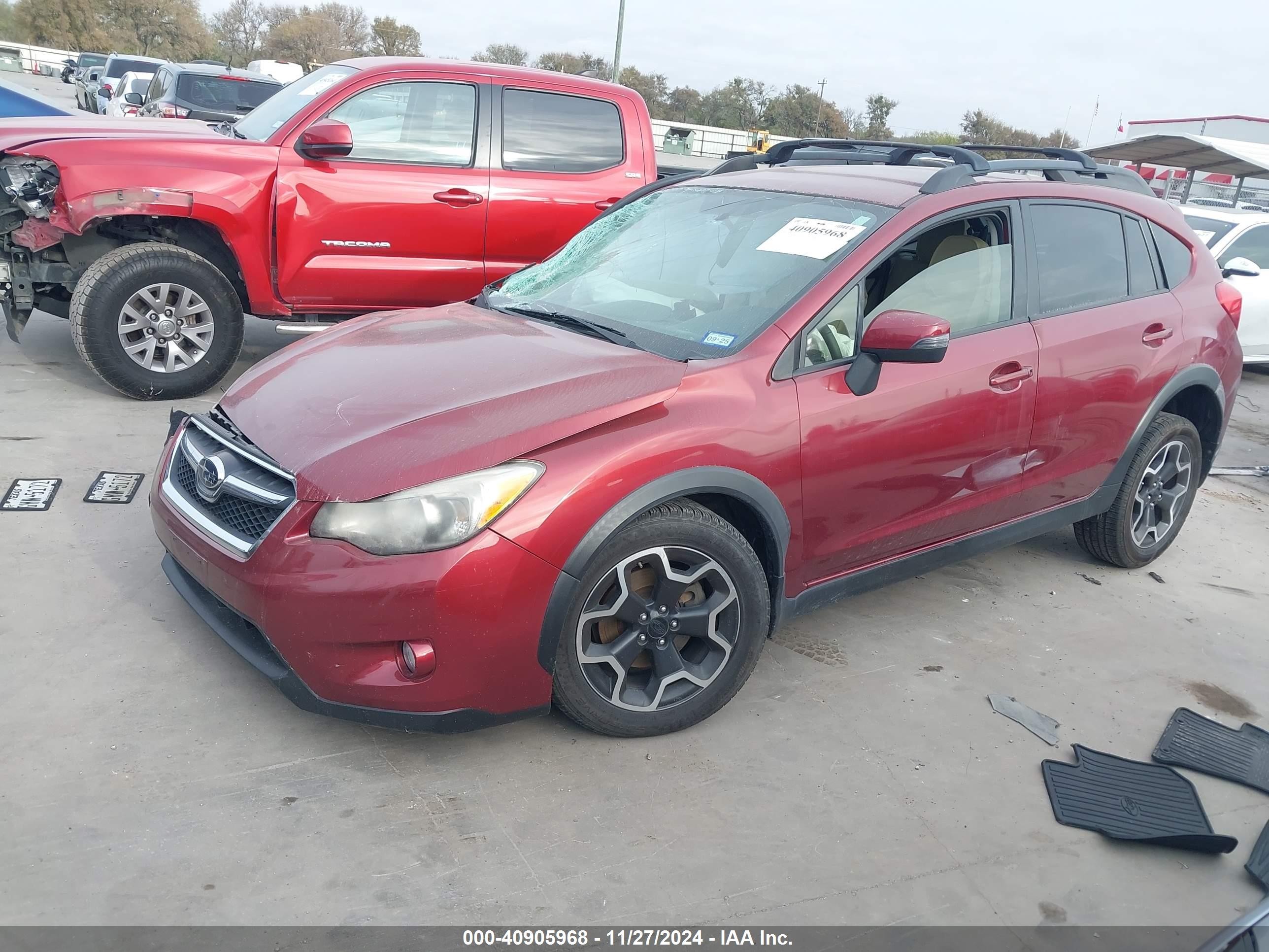 2015 Subaru Xv Crosstrek 2.0i Limited Burgundy vin: JF2GPAMC3FH315715