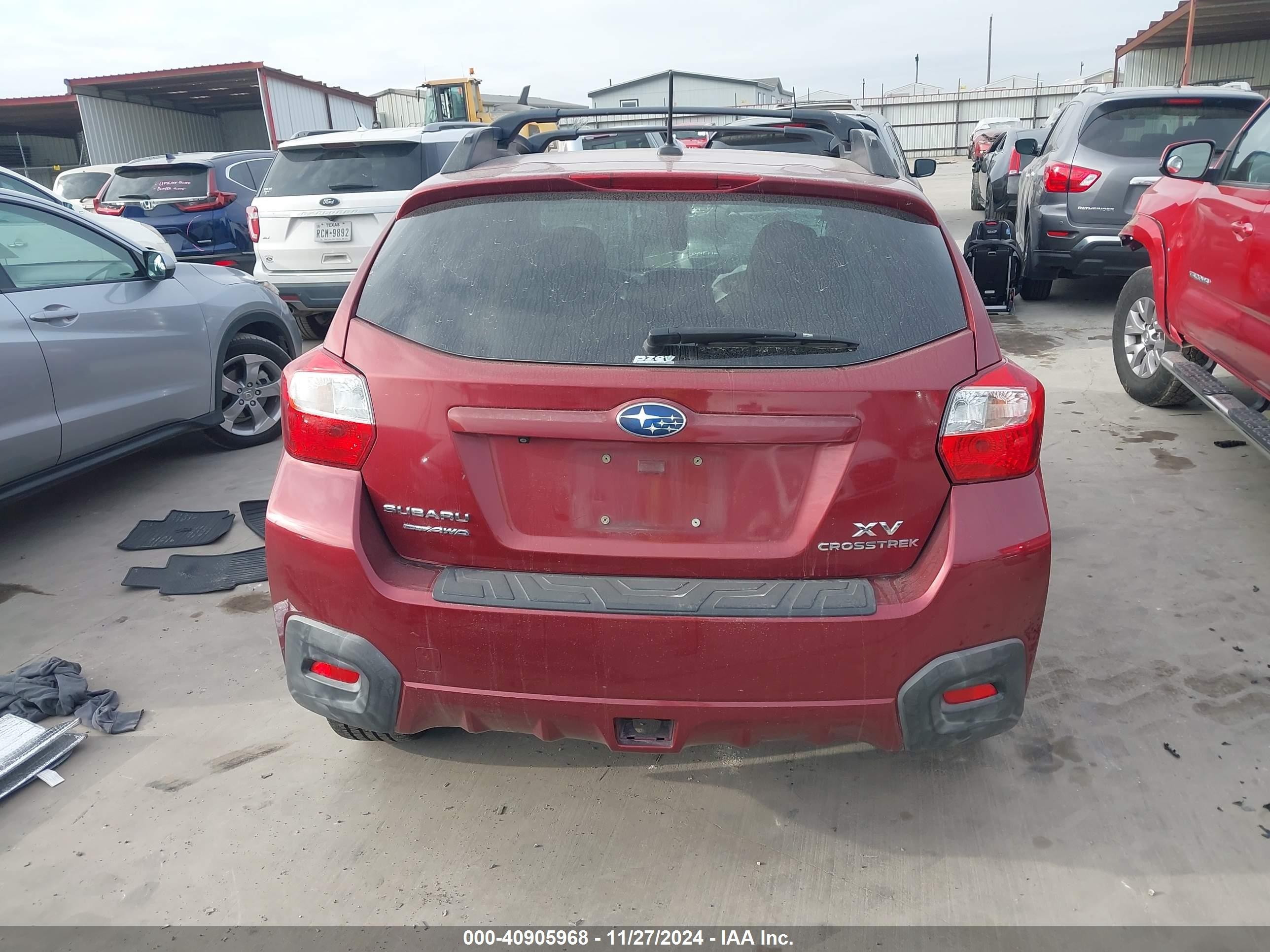 2015 Subaru Xv Crosstrek 2.0i Limited Burgundy vin: JF2GPAMC3FH315715