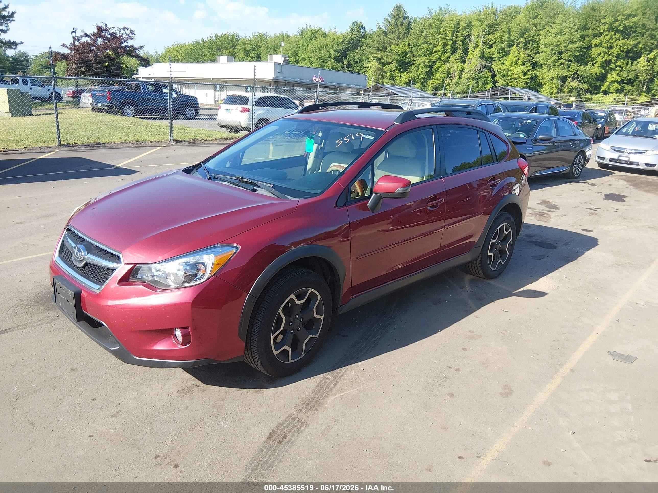 2015 Subaru Xv Crosstrek 2.0i Limited Красный vin: JF2GPAMC5F8236336