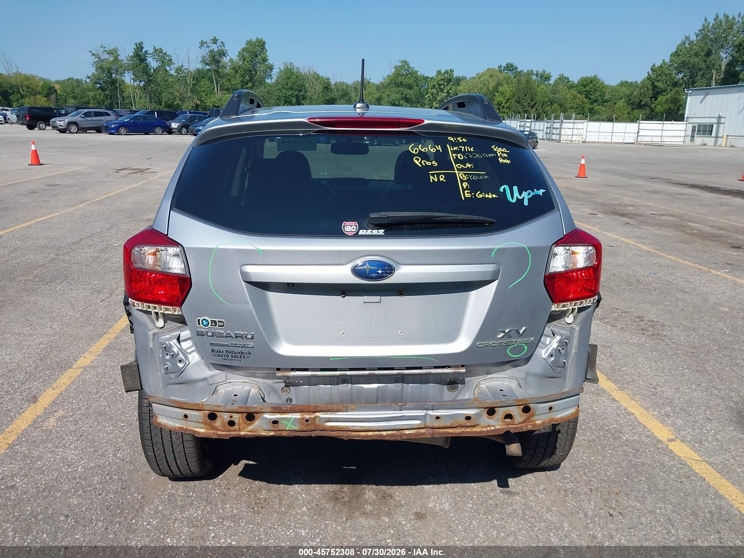 2015 Subaru Xv Crosstrek 2.0i Limited Silver vin: JF2GPAMC5F8329406