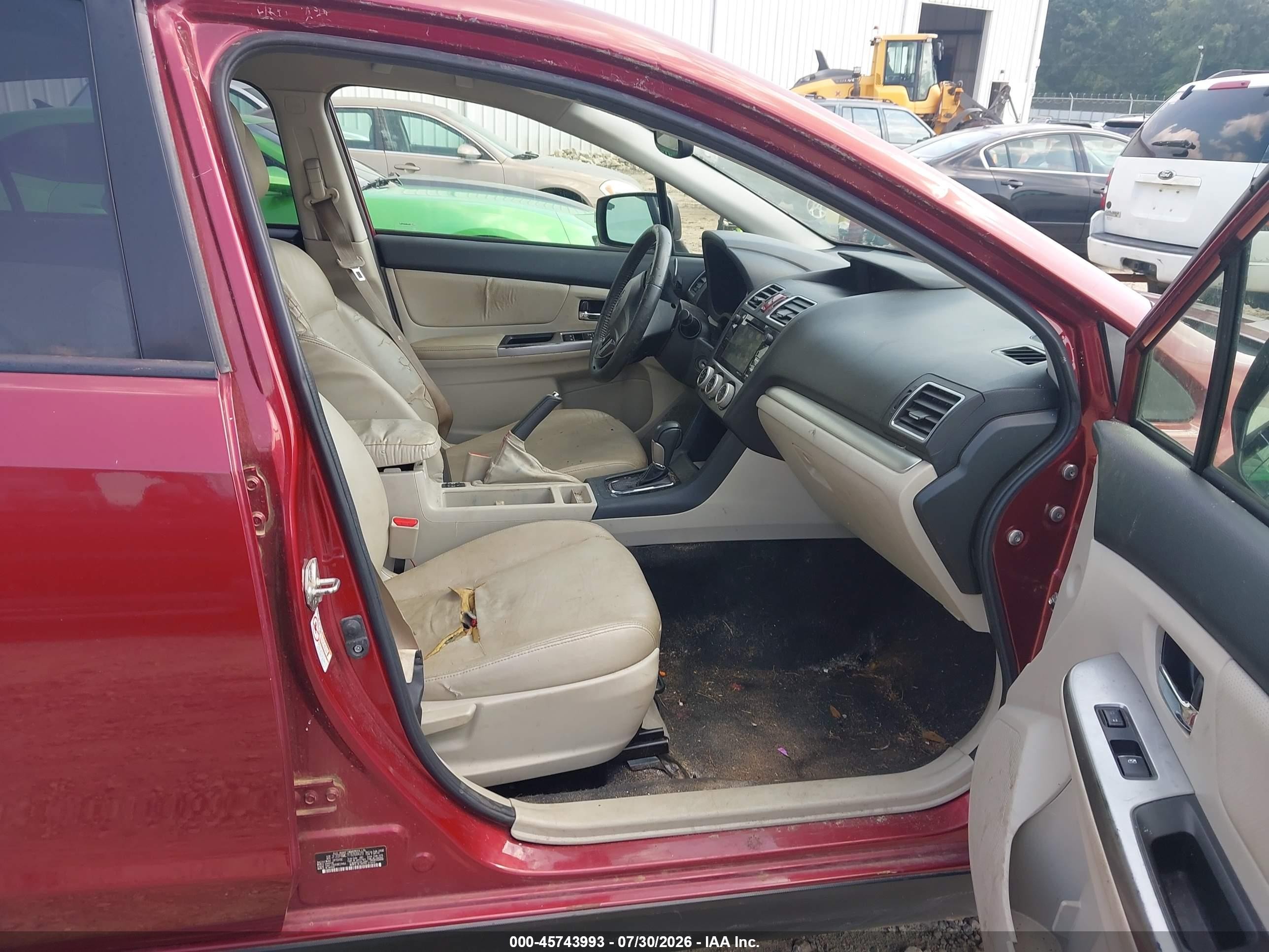 2015 Subaru Xv Crosstrek 2.0i Limited Red vin: JF2GPAMC7F8268429