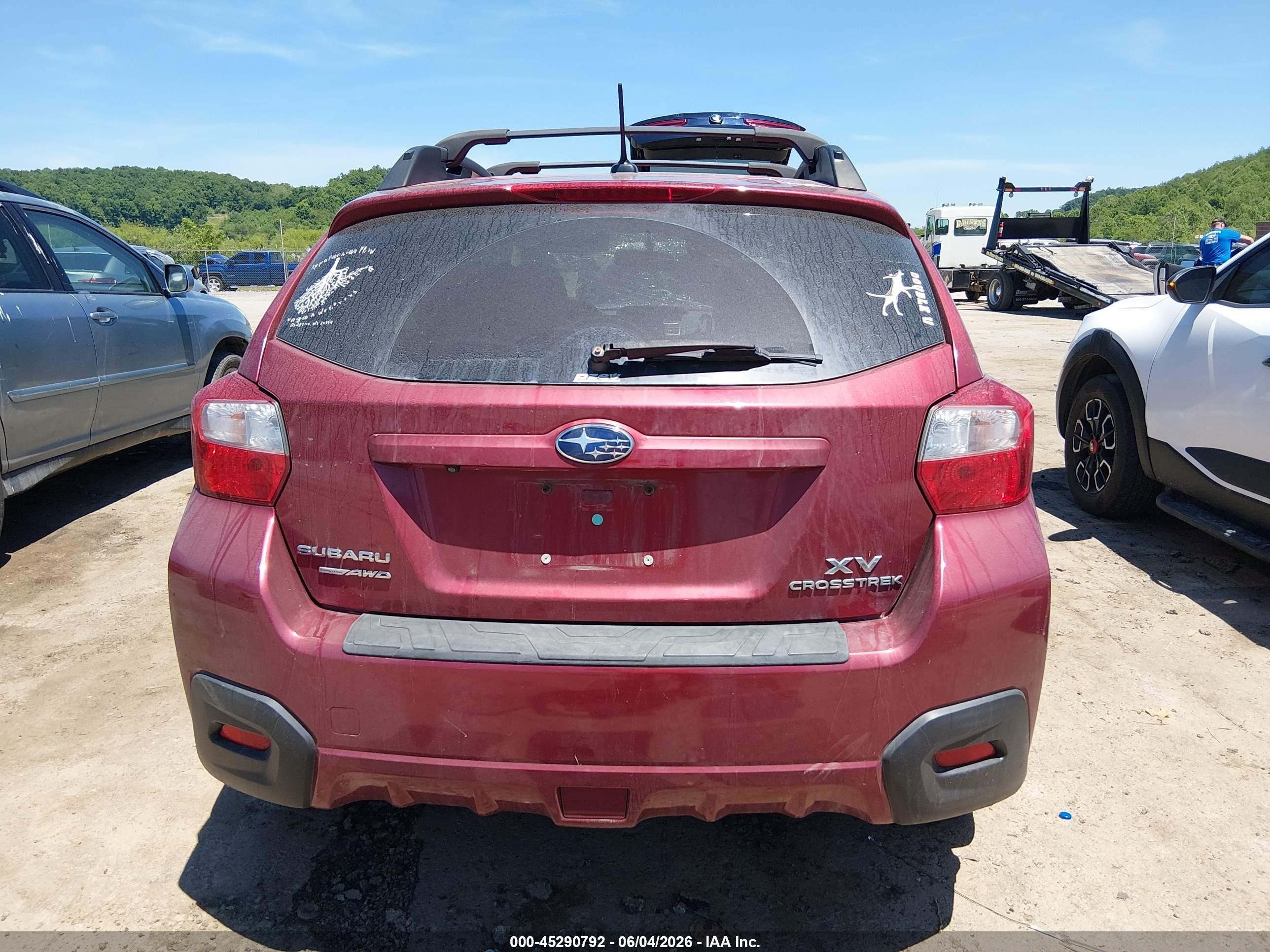 2015 Subaru Xv Crosstrek 2.0i Limited Maroon vin: JF2GPAMC8FH217232