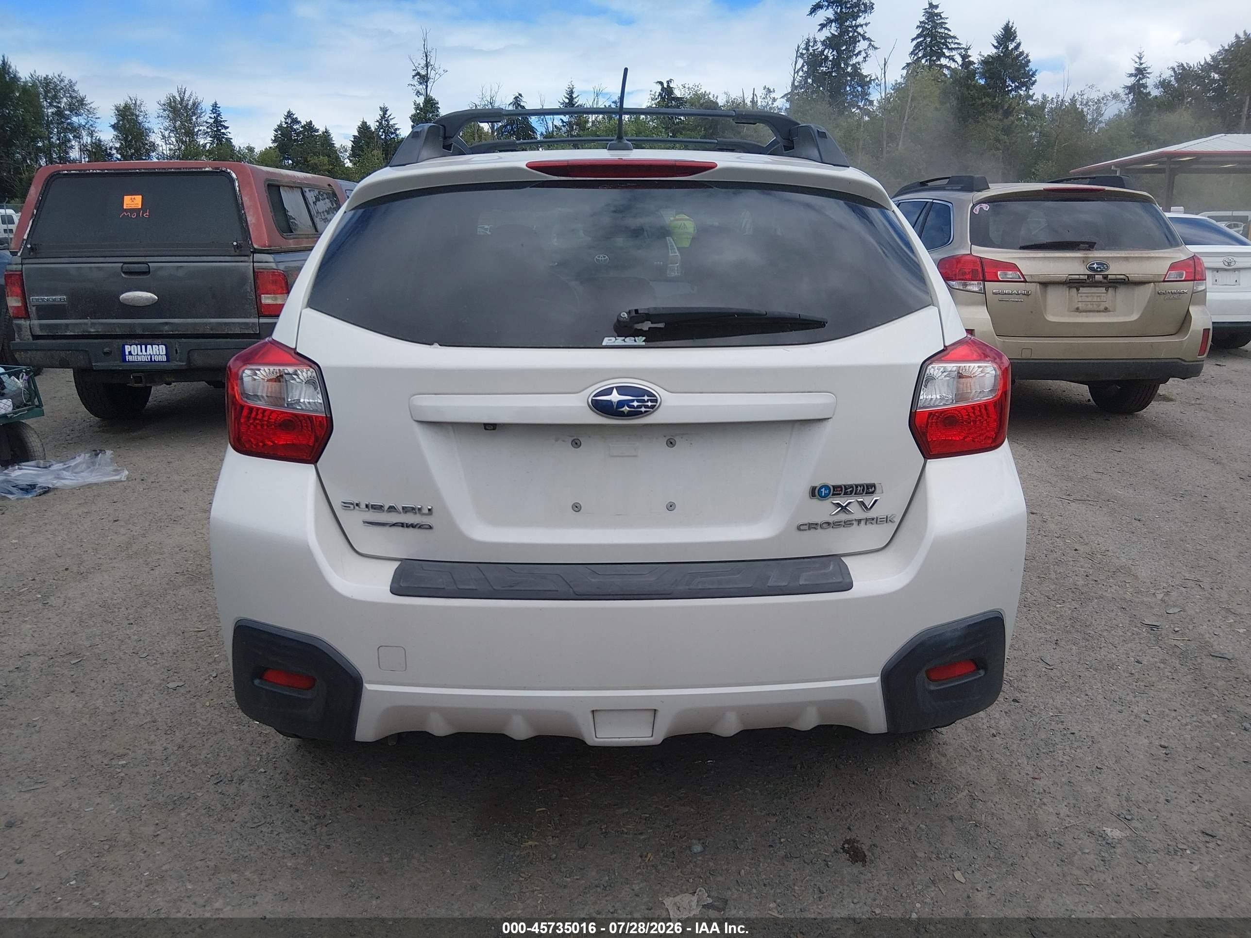 2015 Subaru Xv Crosstrek 2.0i Limited White vin: JF2GPAMC9F8241572