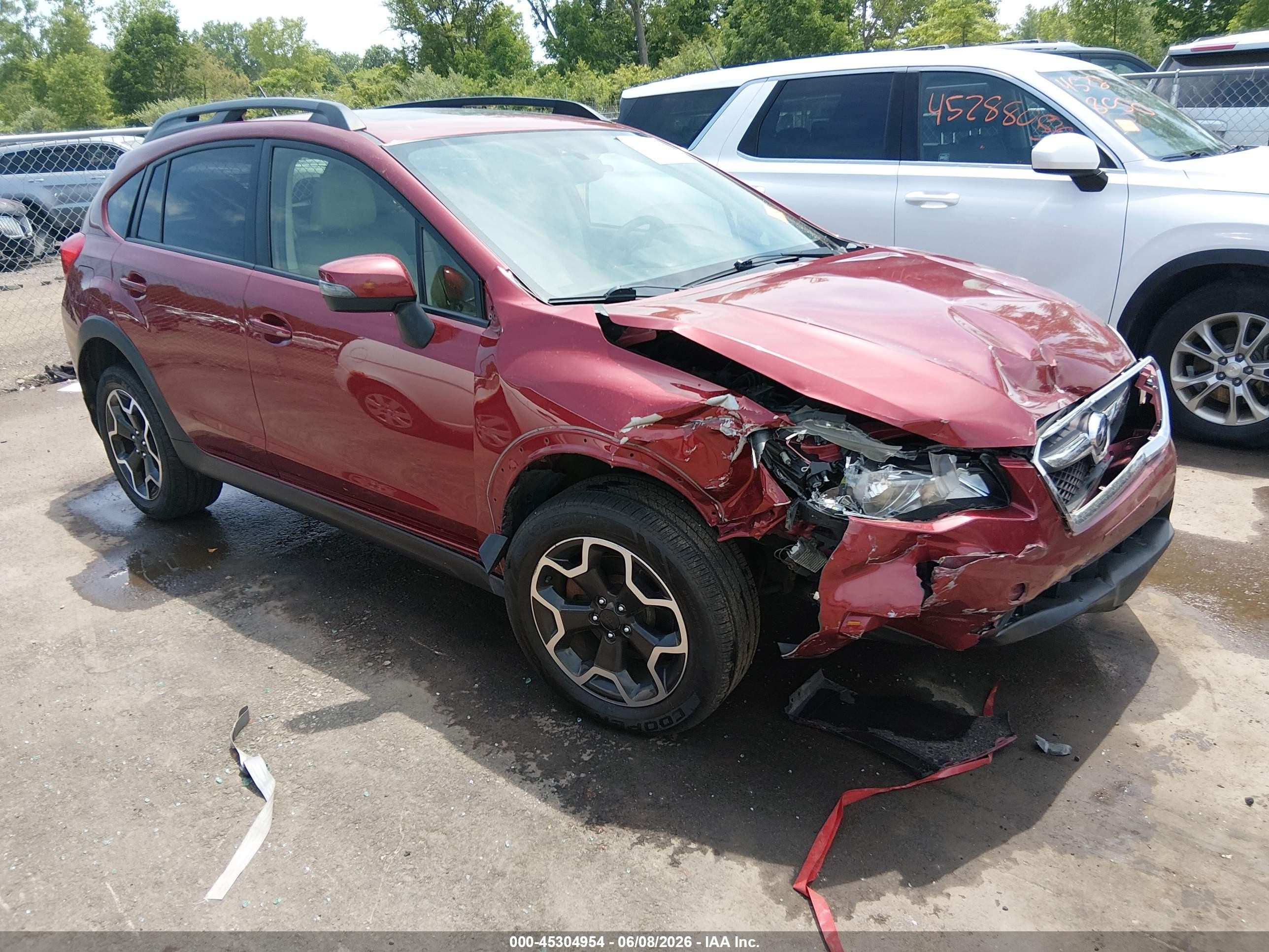 2015 Subaru Xv Crosstrek 2.0i Limited Red vin: JF2GPAPC2F8322943