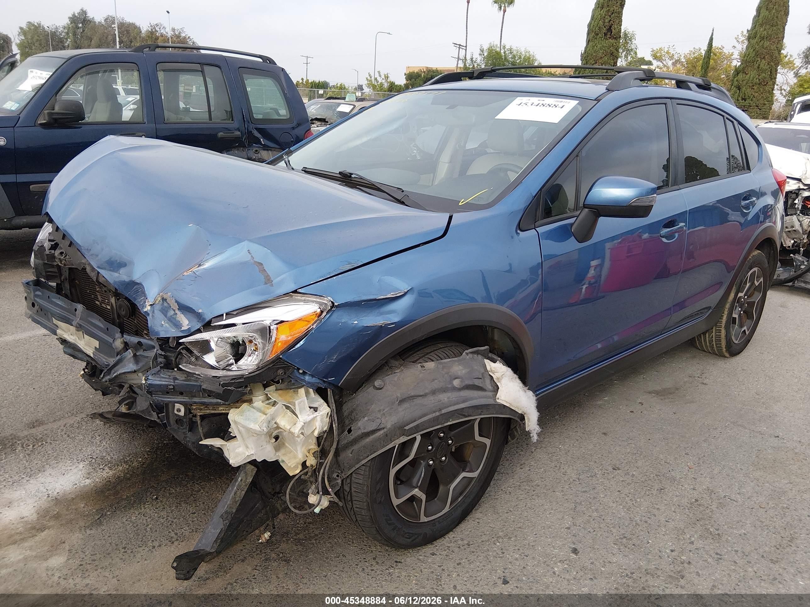 2015 Subaru Xv Crosstrek 2.0i Limited Blue vin: JF2GPAPCXF8211847