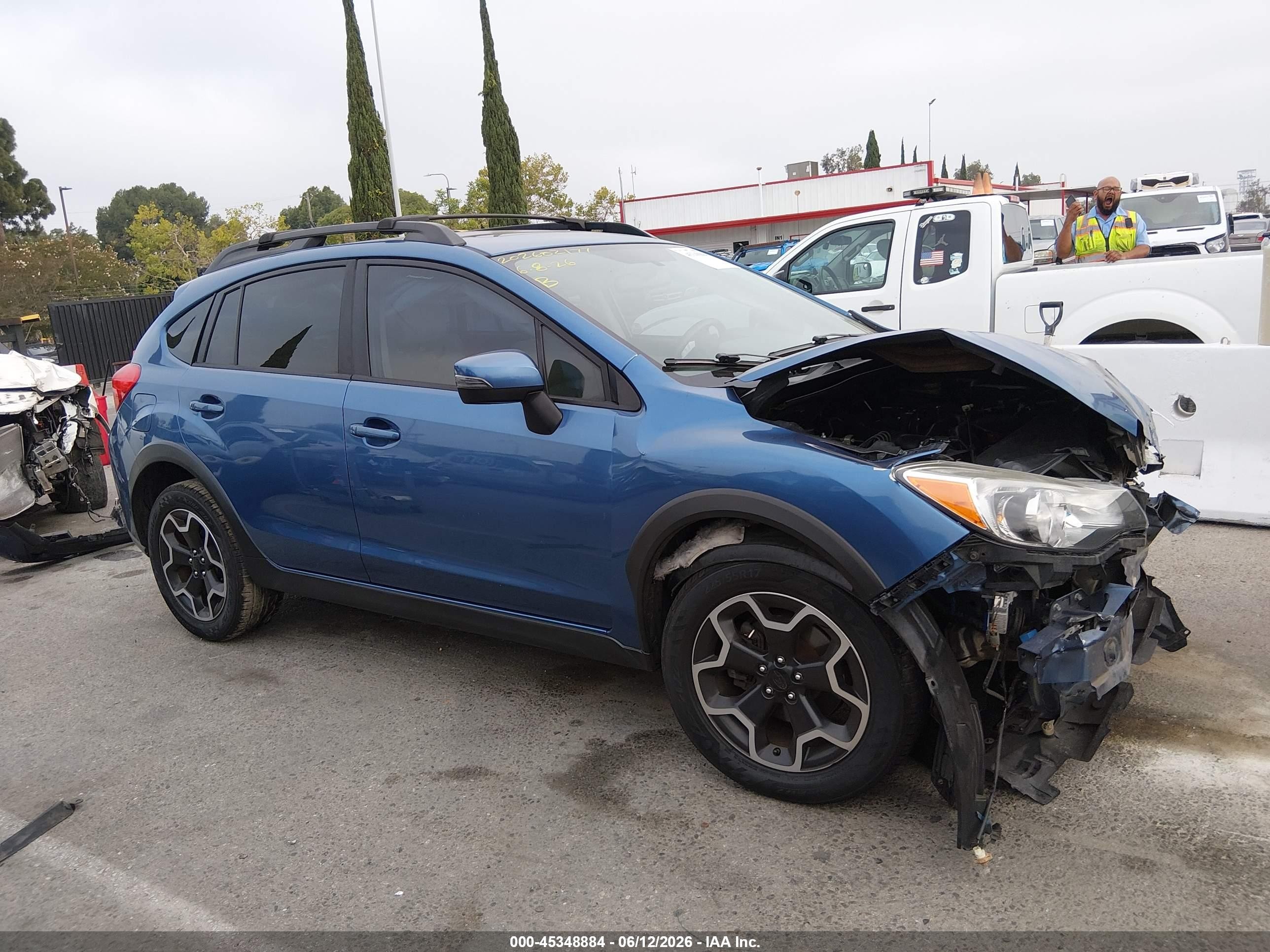 2015 Subaru Xv Crosstrek 2.0i Limited Blue vin: JF2GPAPCXF8211847