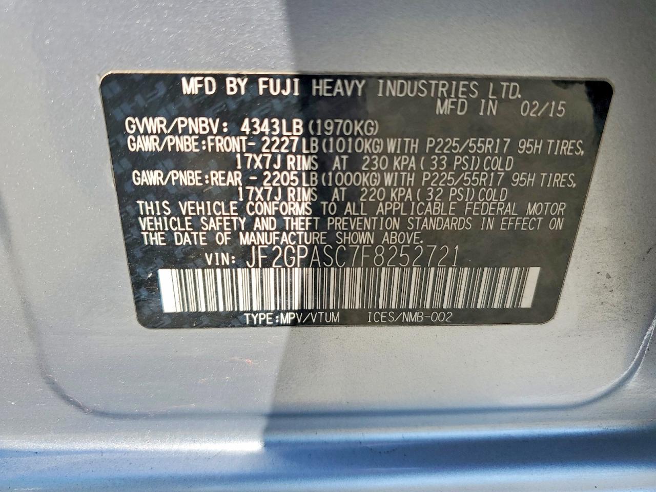 2015 Subaru Xv Crosstrek Sport Limited Серебряный vin: JF2GPASC7F8252721