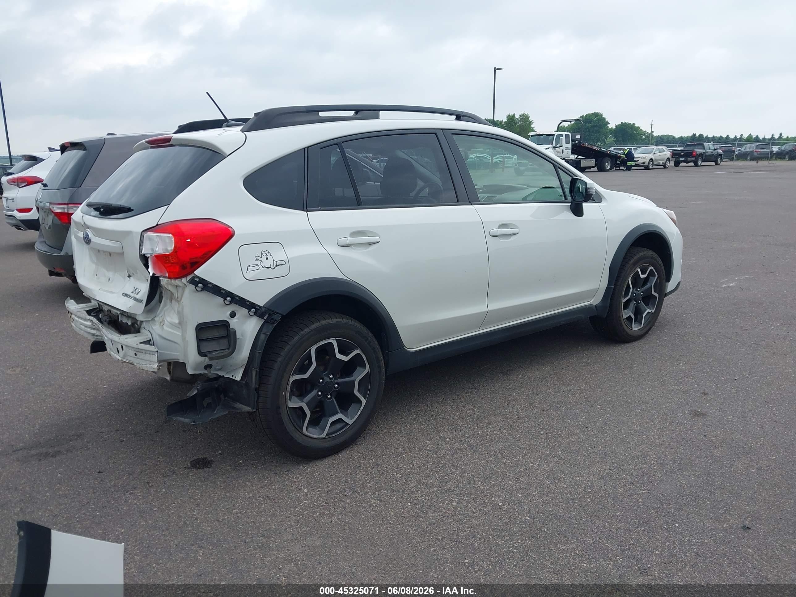 2015 Subaru Xv Crosstrek 2.0i Limited White vin: JF2GPASC9FH225584