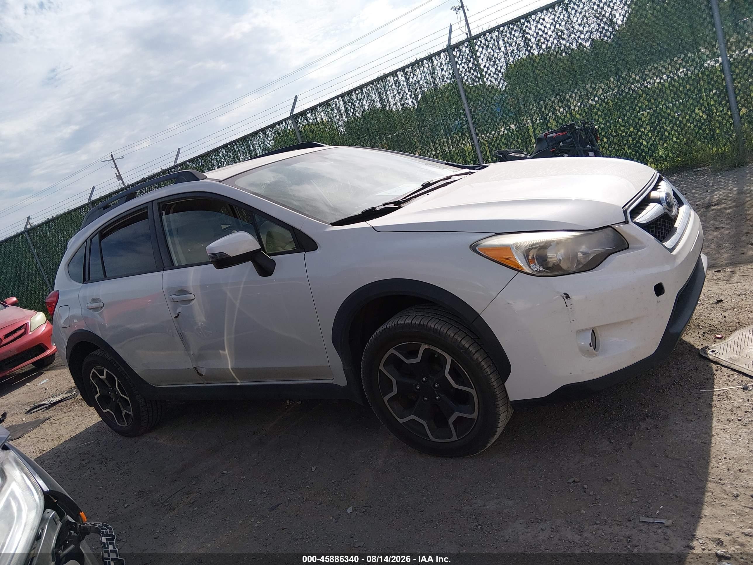 2015 Subaru Xv Crosstrek 2.0i Limited White vin: JF2GPASCXF8285115