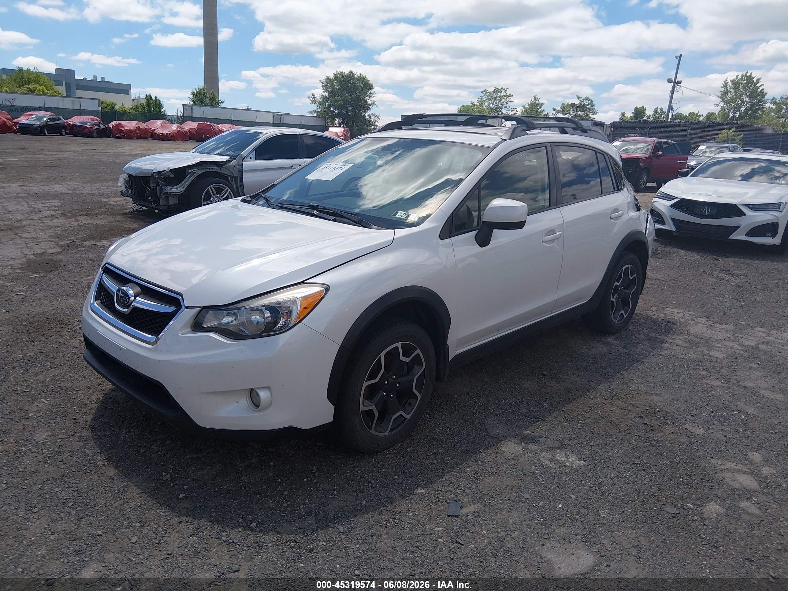 2014 Subaru Xv Crosstrek 2.0i Premium White vin: JF2GPAVC0E8283481