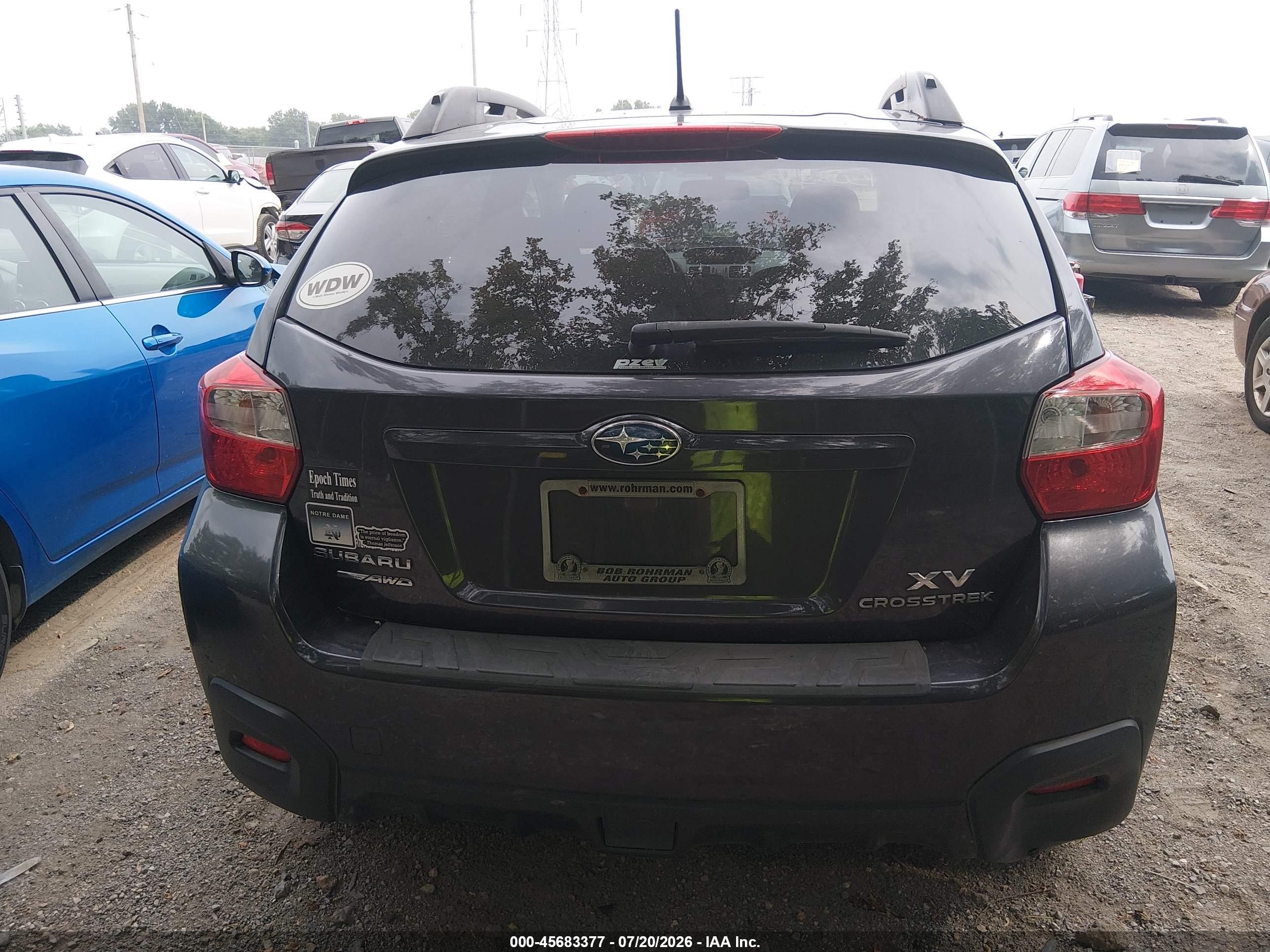 2014 Subaru Xv Crosstrek 2.0i Premium Black vin: JF2GPAVC1E8202889
