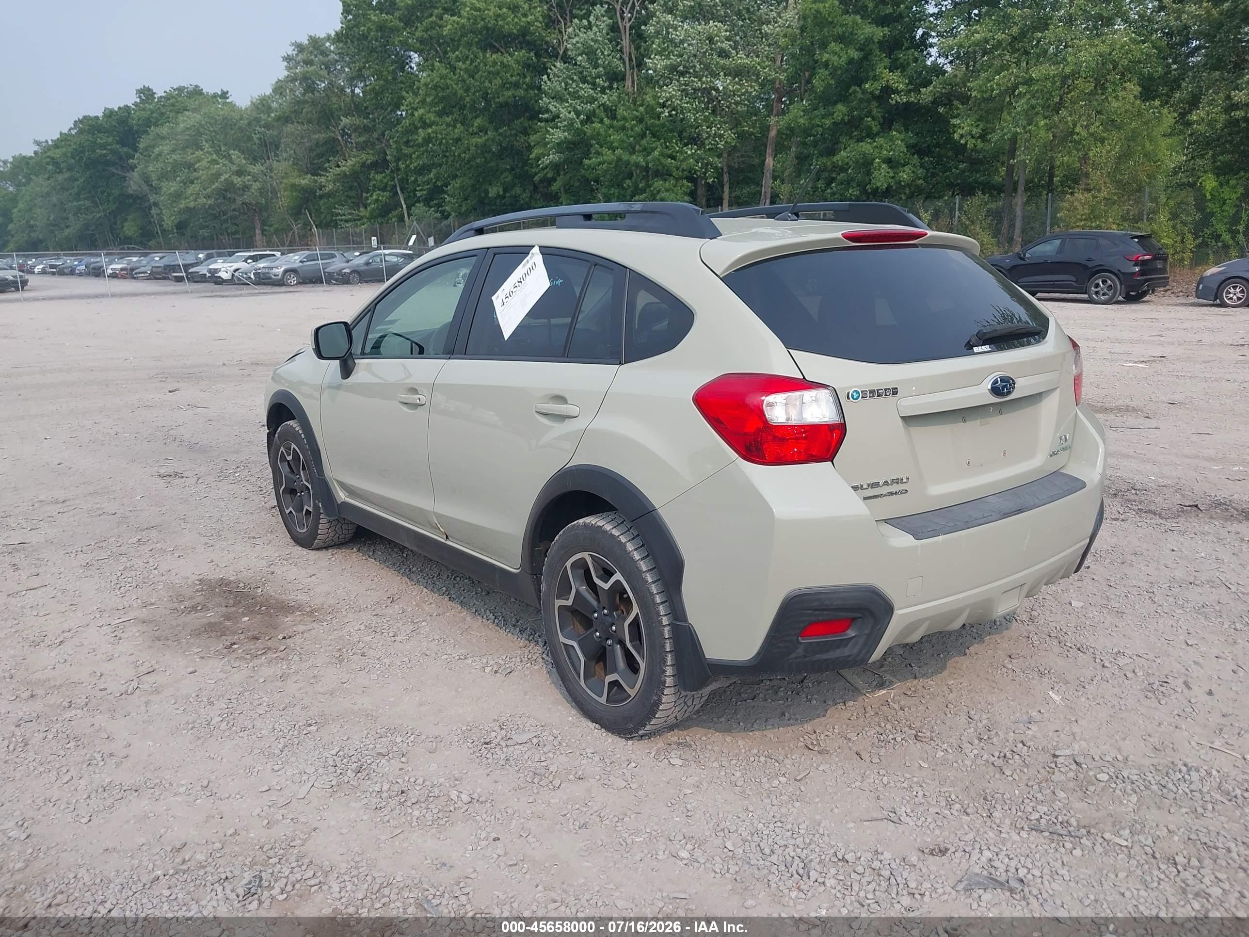 2014 Subaru Xv Crosstrek 2.0i Premium Beige vin: JF2GPAVC1E8244866