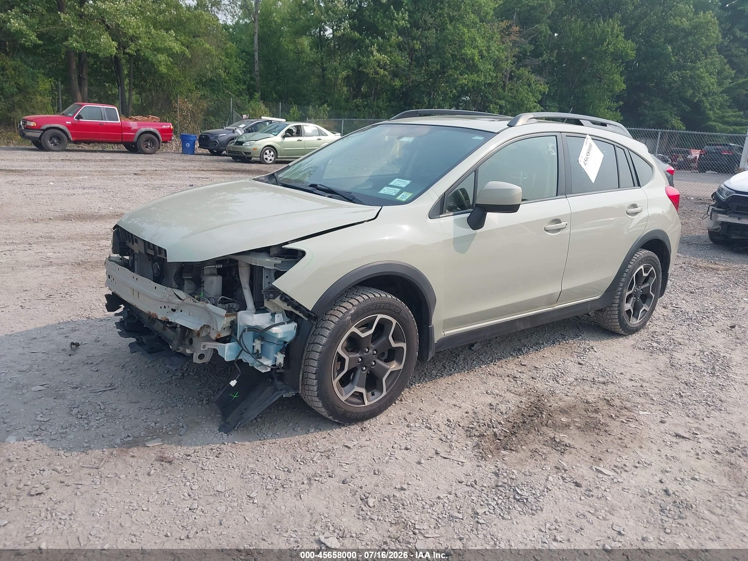 2014 Subaru Xv Crosstrek 2.0i Premium Beige vin: JF2GPAVC1E8244866