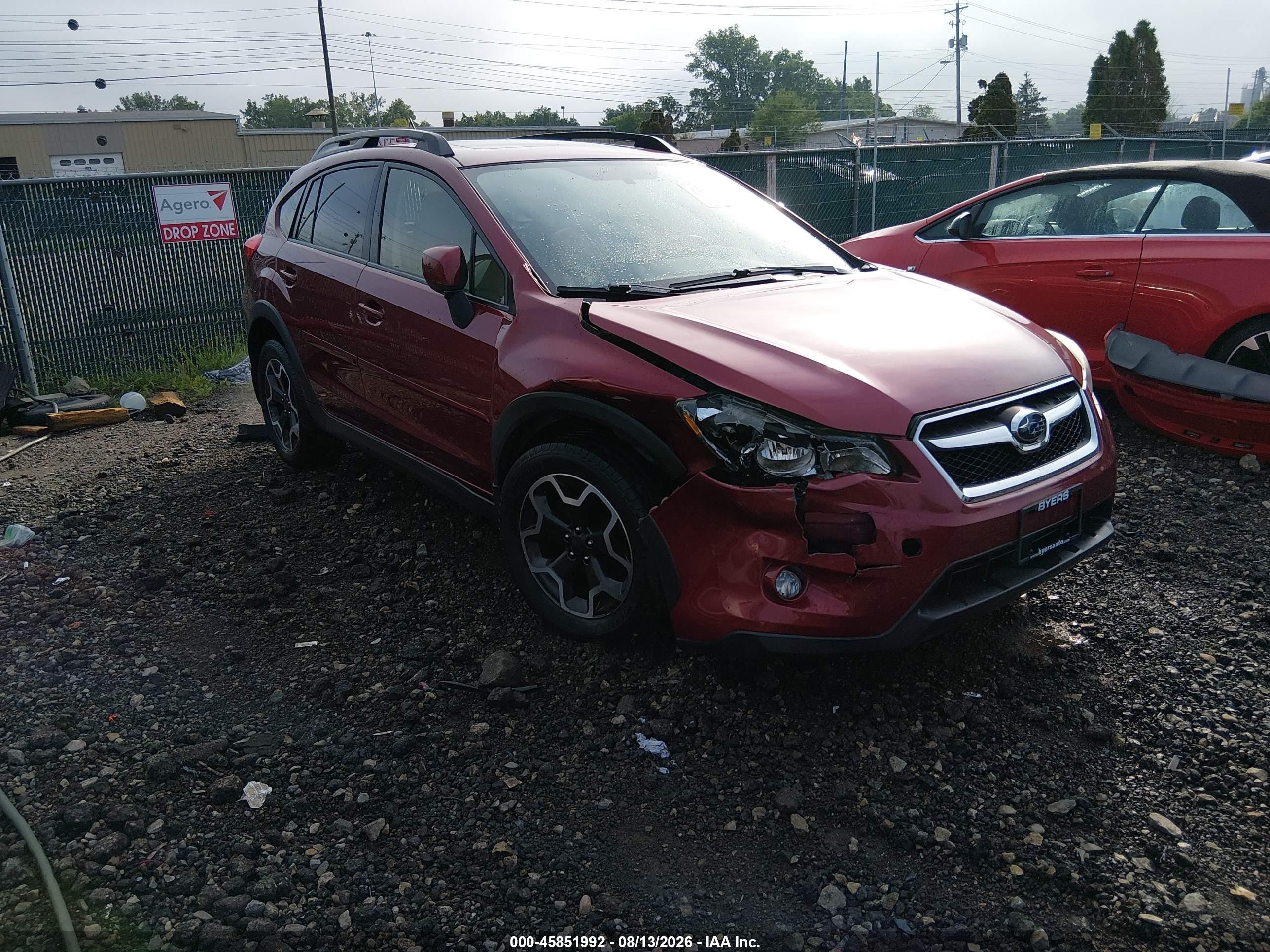 2014 Subaru Xv Crosstrek 2.0i Premium Red vin: JF2GPAVC2E8323902