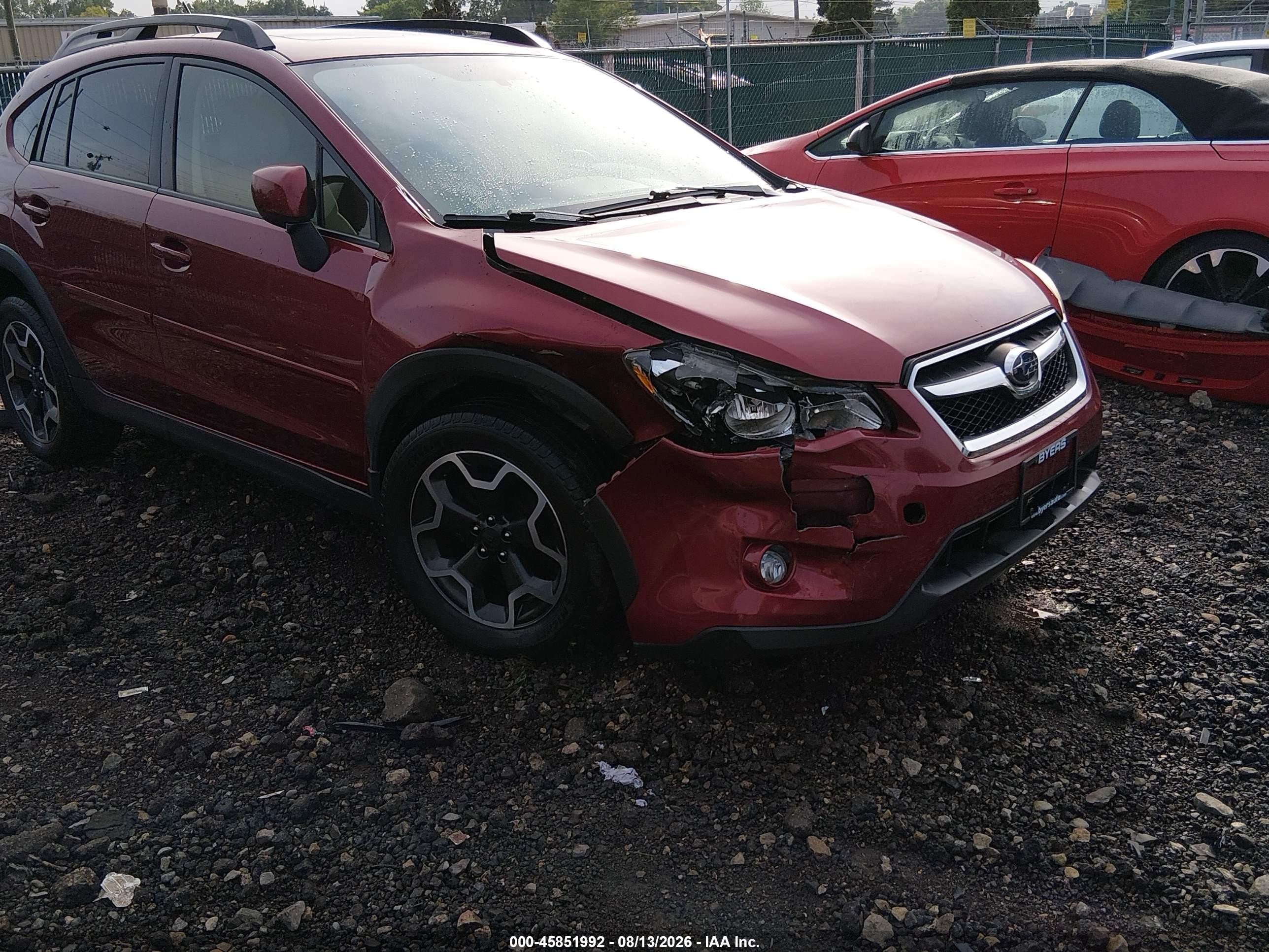 2014 Subaru Xv Crosstrek 2.0i Premium Red vin: JF2GPAVC2E8323902