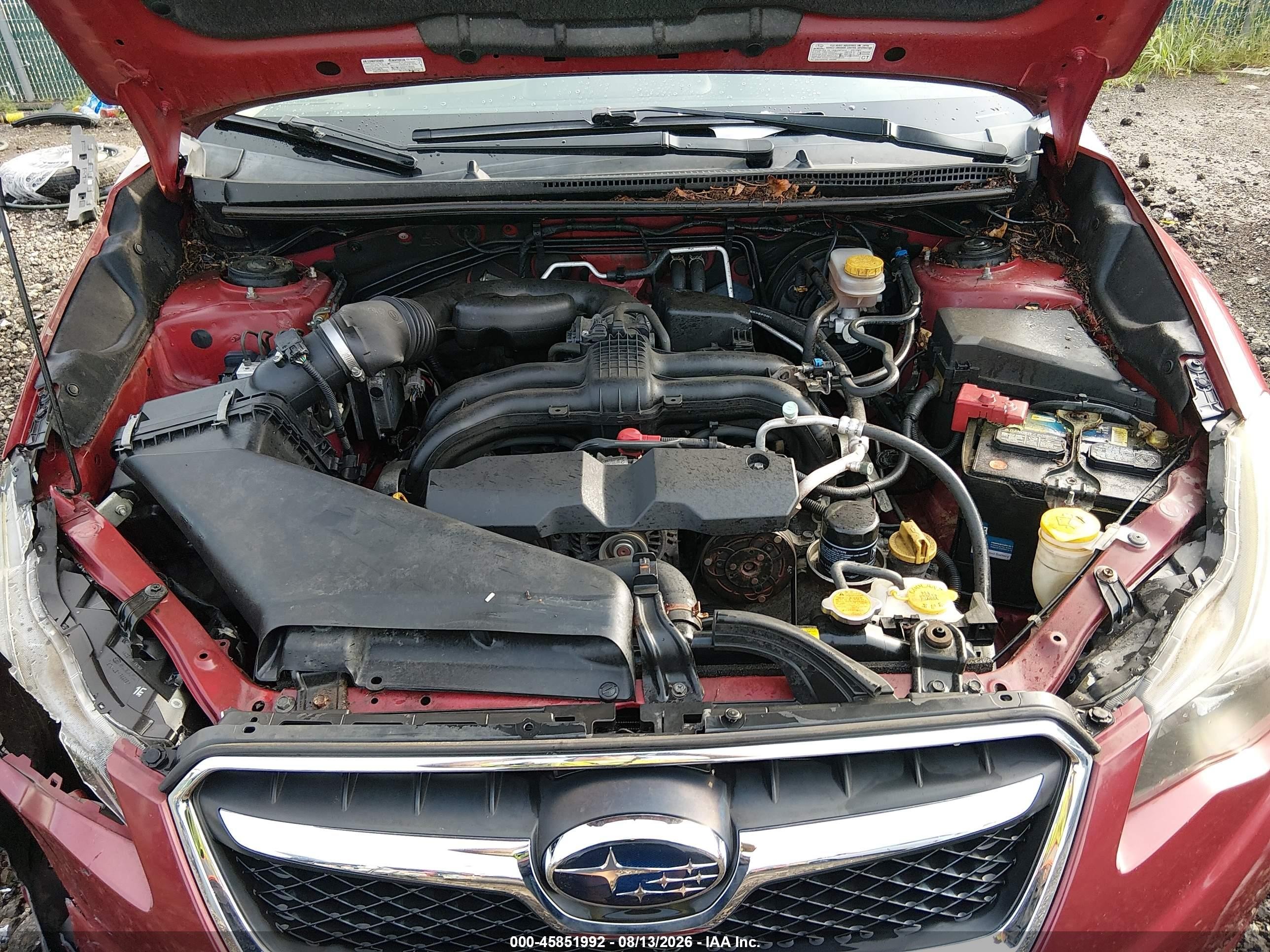 2014 Subaru Xv Crosstrek 2.0i Premium Red vin: JF2GPAVC2E8323902