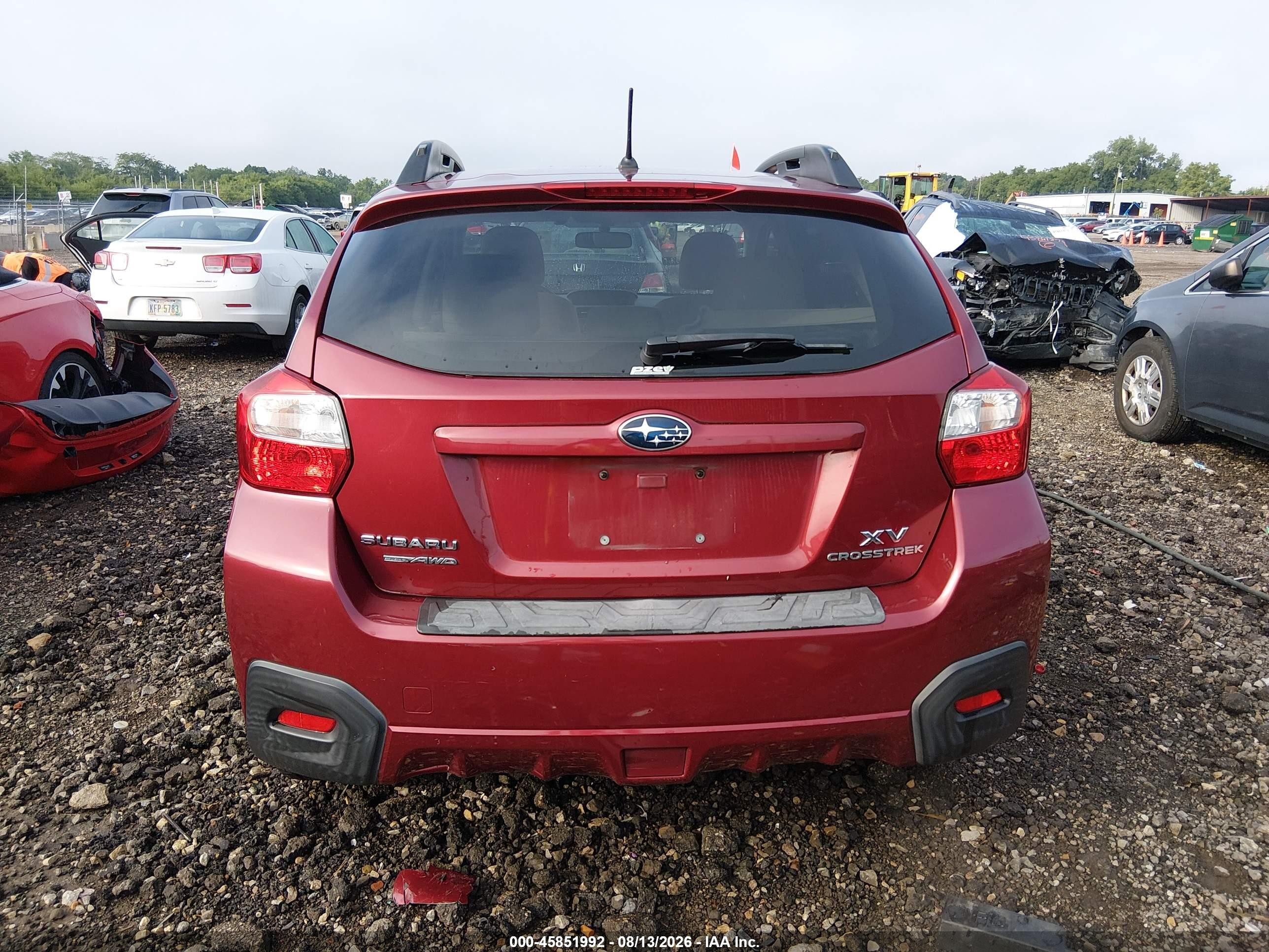 2014 Subaru Xv Crosstrek 2.0i Premium Red vin: JF2GPAVC2E8323902
