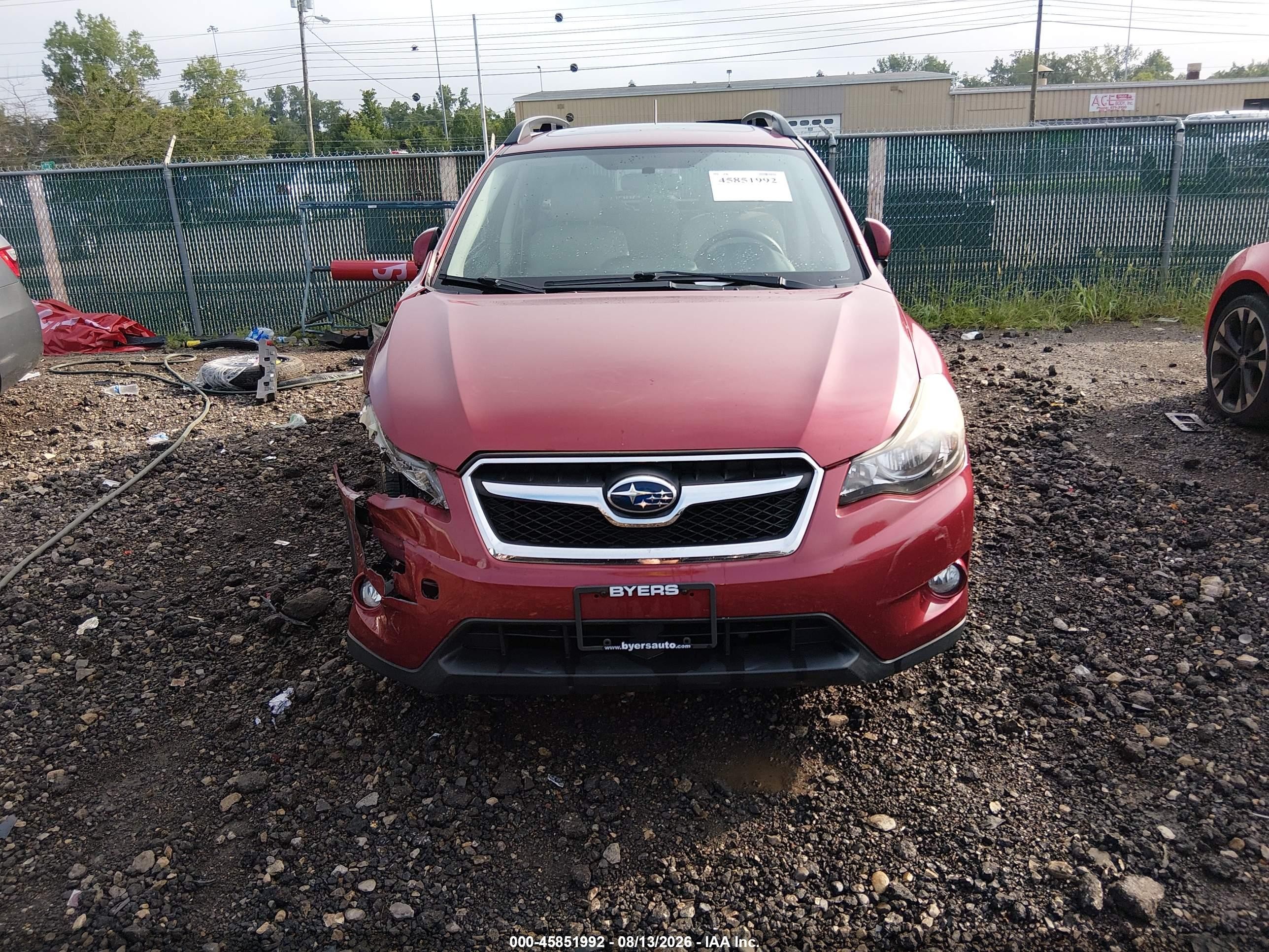 2014 Subaru Xv Crosstrek 2.0i Premium Red vin: JF2GPAVC2E8323902