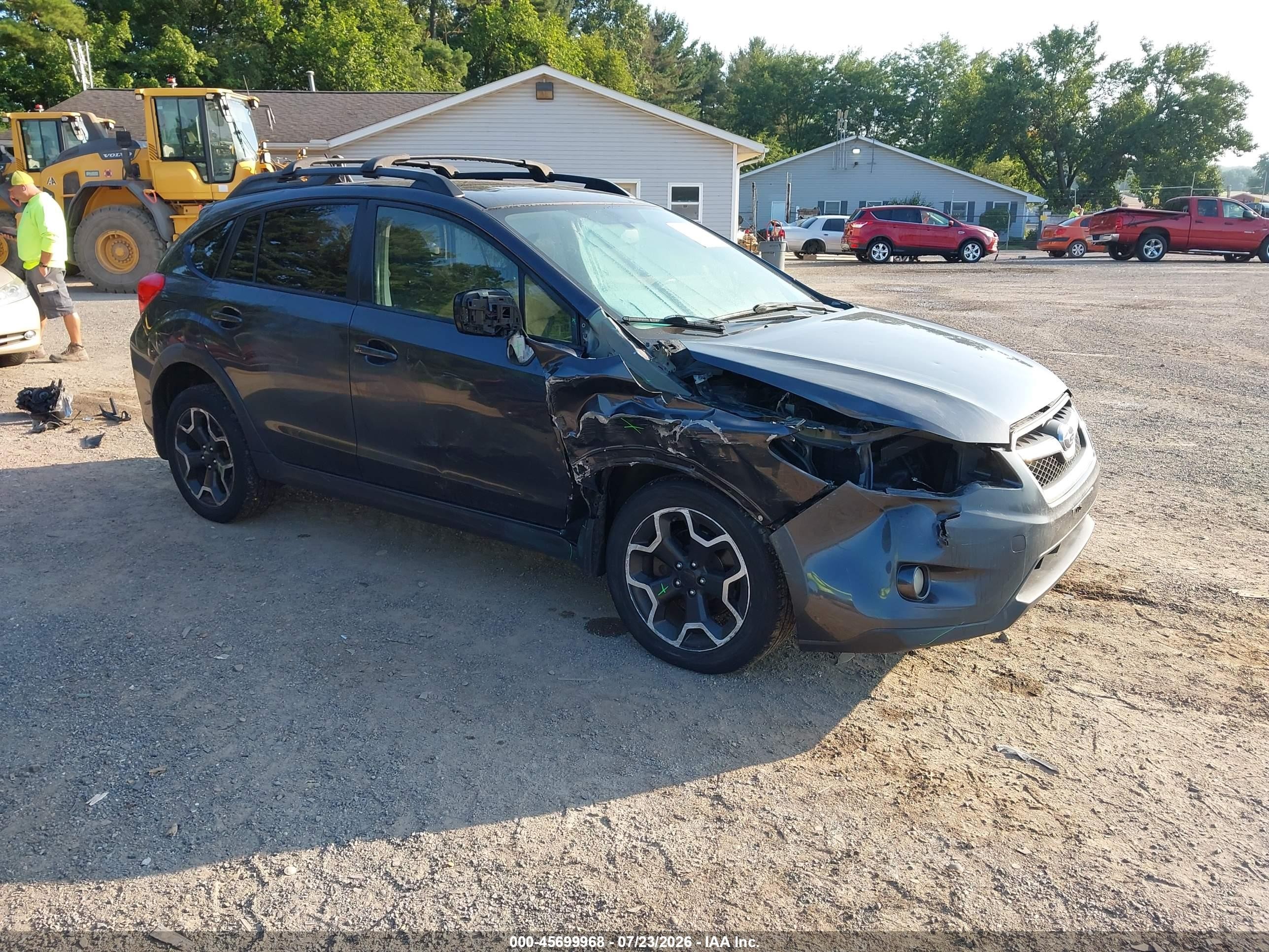 2014 Subaru Xv Crosstrek 2.0i Premium Gray vin: JF2GPAVC3EH329997