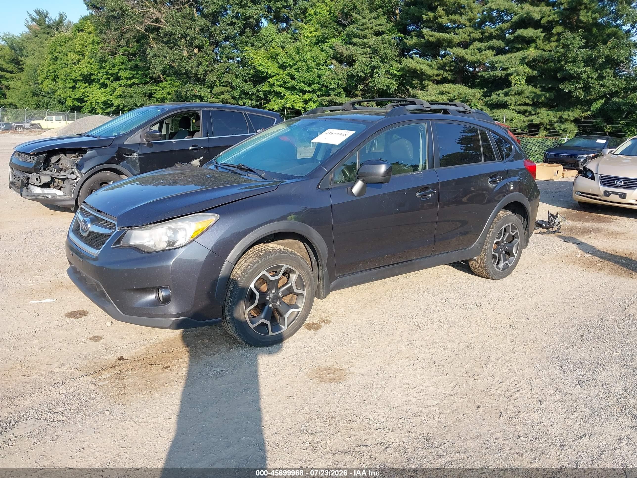 2014 Subaru Xv Crosstrek 2.0i Premium Gray vin: JF2GPAVC3EH329997