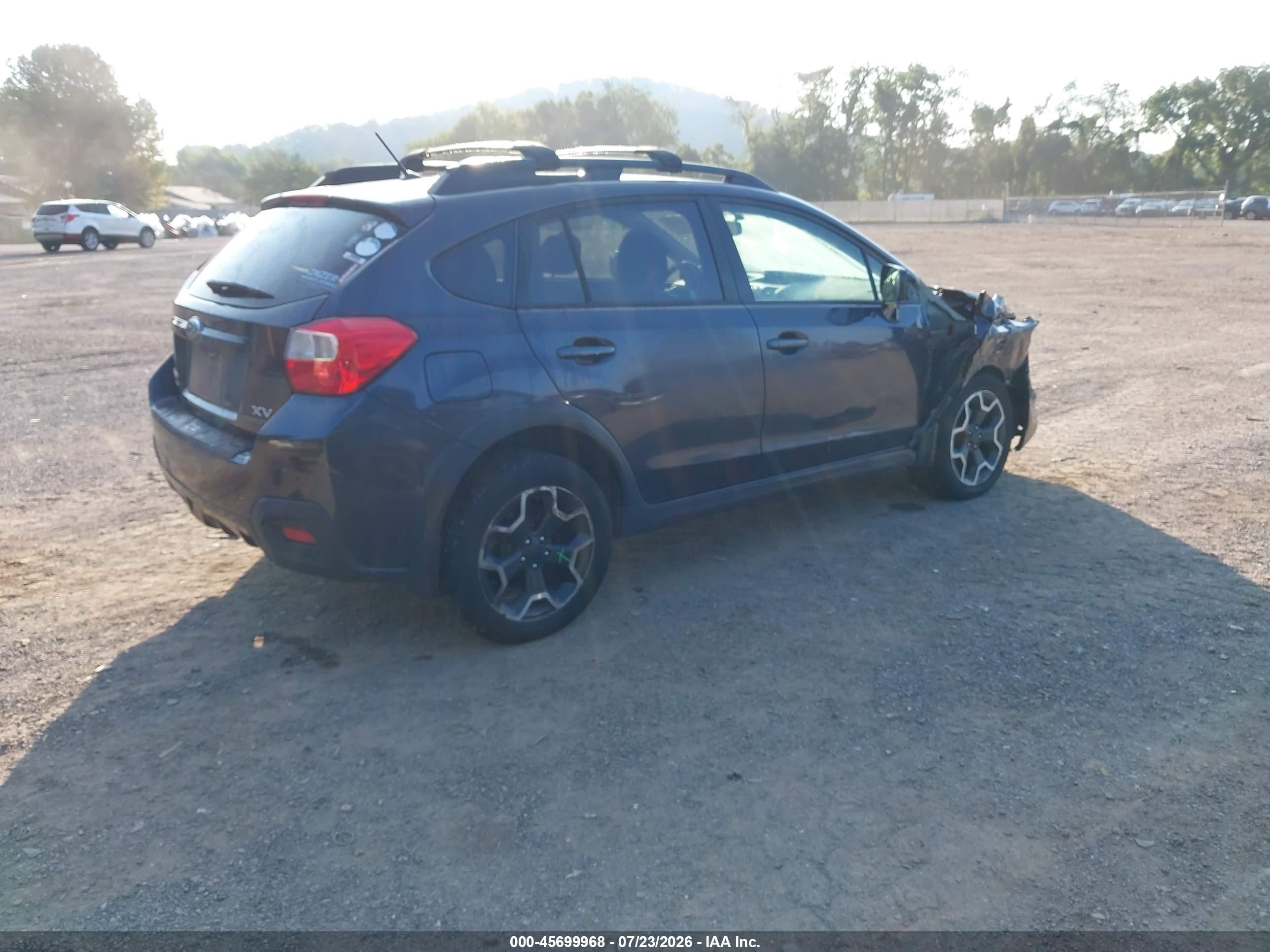 2014 Subaru Xv Crosstrek 2.0i Premium Gray vin: JF2GPAVC3EH329997