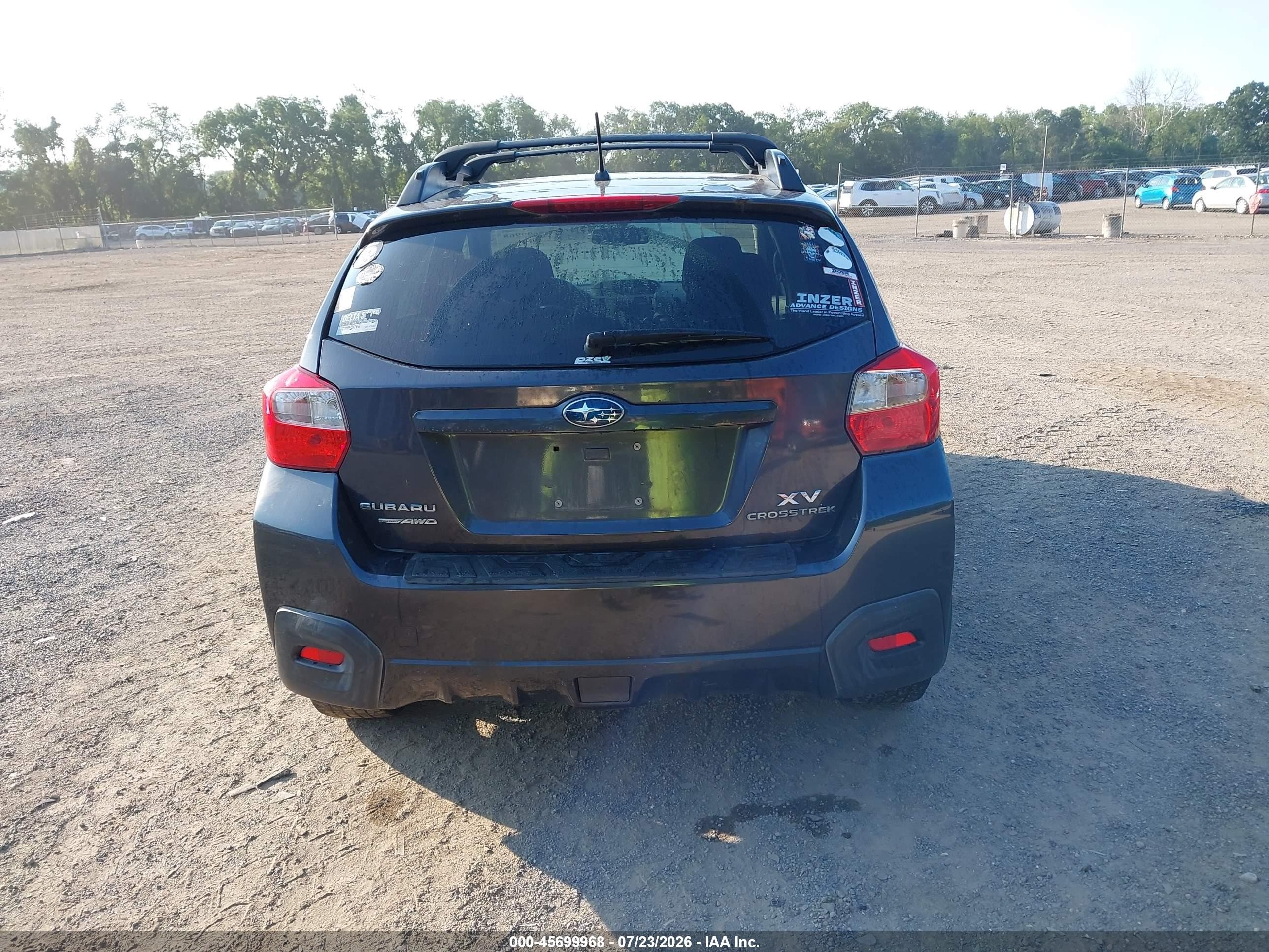 2014 Subaru Xv Crosstrek 2.0i Premium Gray vin: JF2GPAVC3EH329997