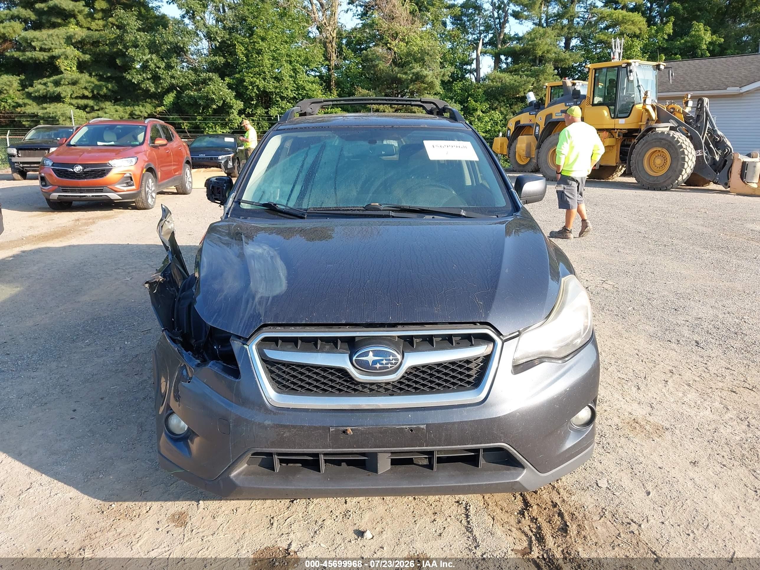 2014 Subaru Xv Crosstrek 2.0i Premium Gray vin: JF2GPAVC3EH329997