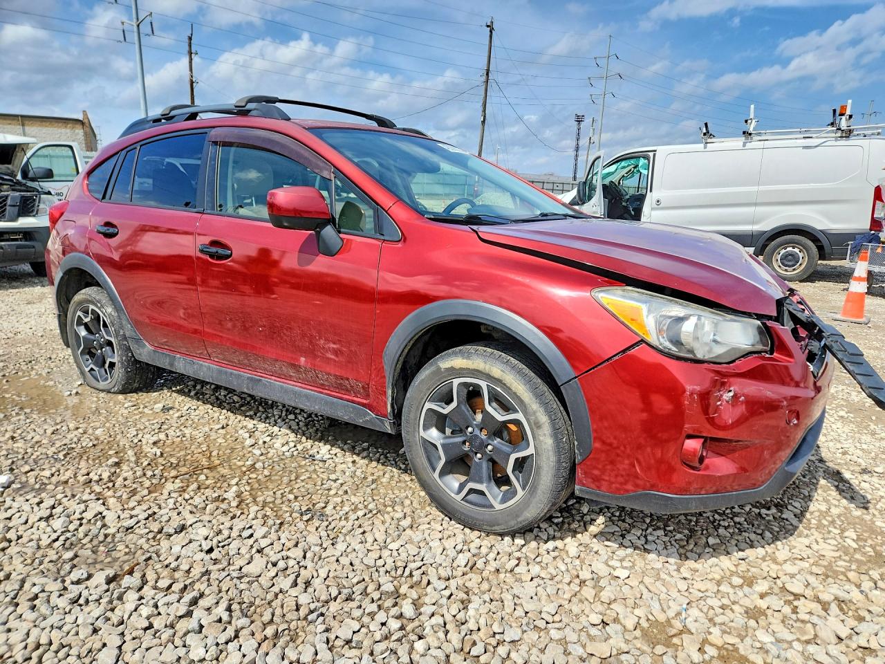 2014 Subaru Xv Crosstrek 2.0 Premium Red vin: JF2GPAVC8E8212741