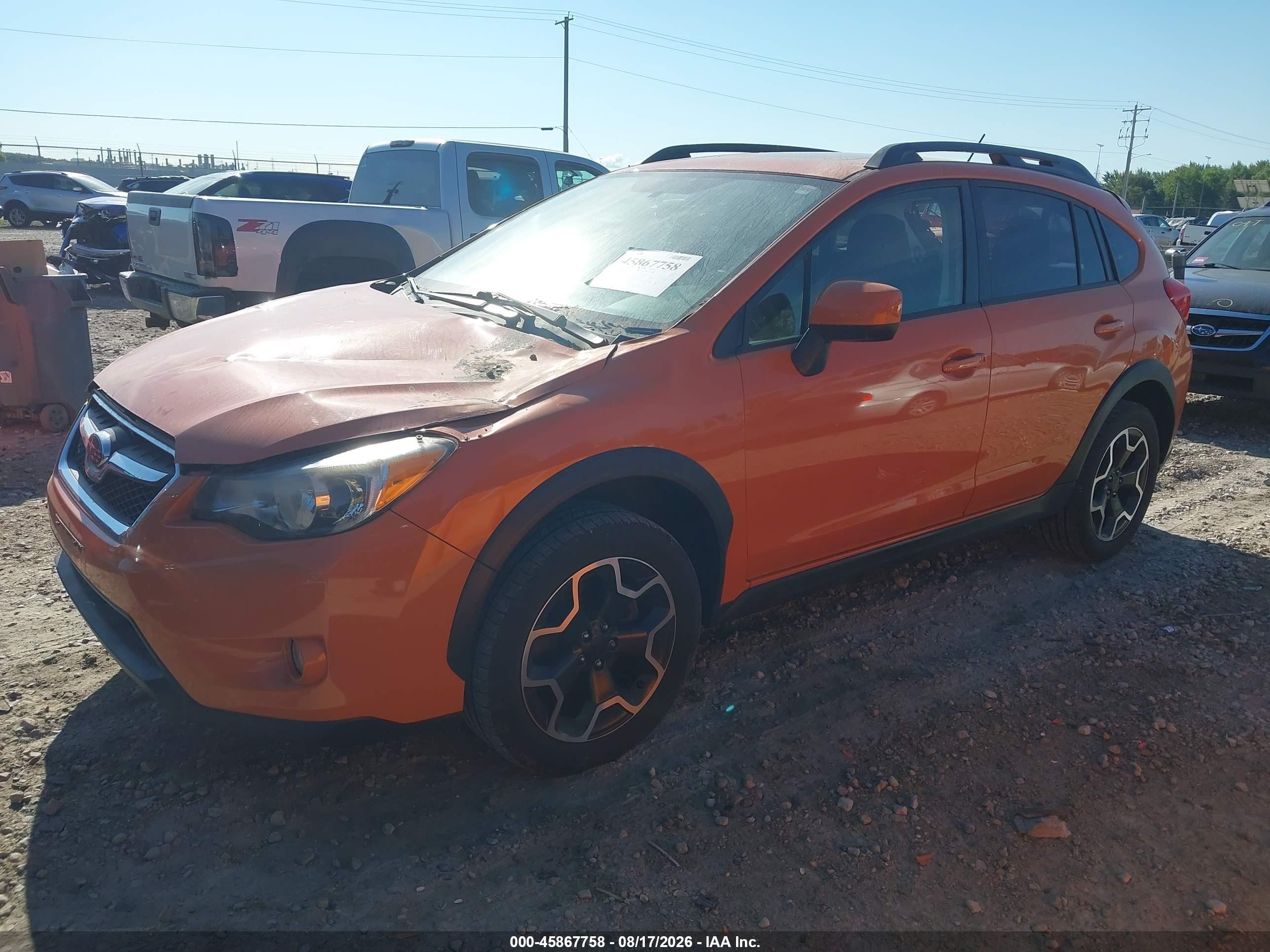 2014 Subaru Xv Crosstrek 2.0i Premium Orange vin: JF2GPAVC8E8347363