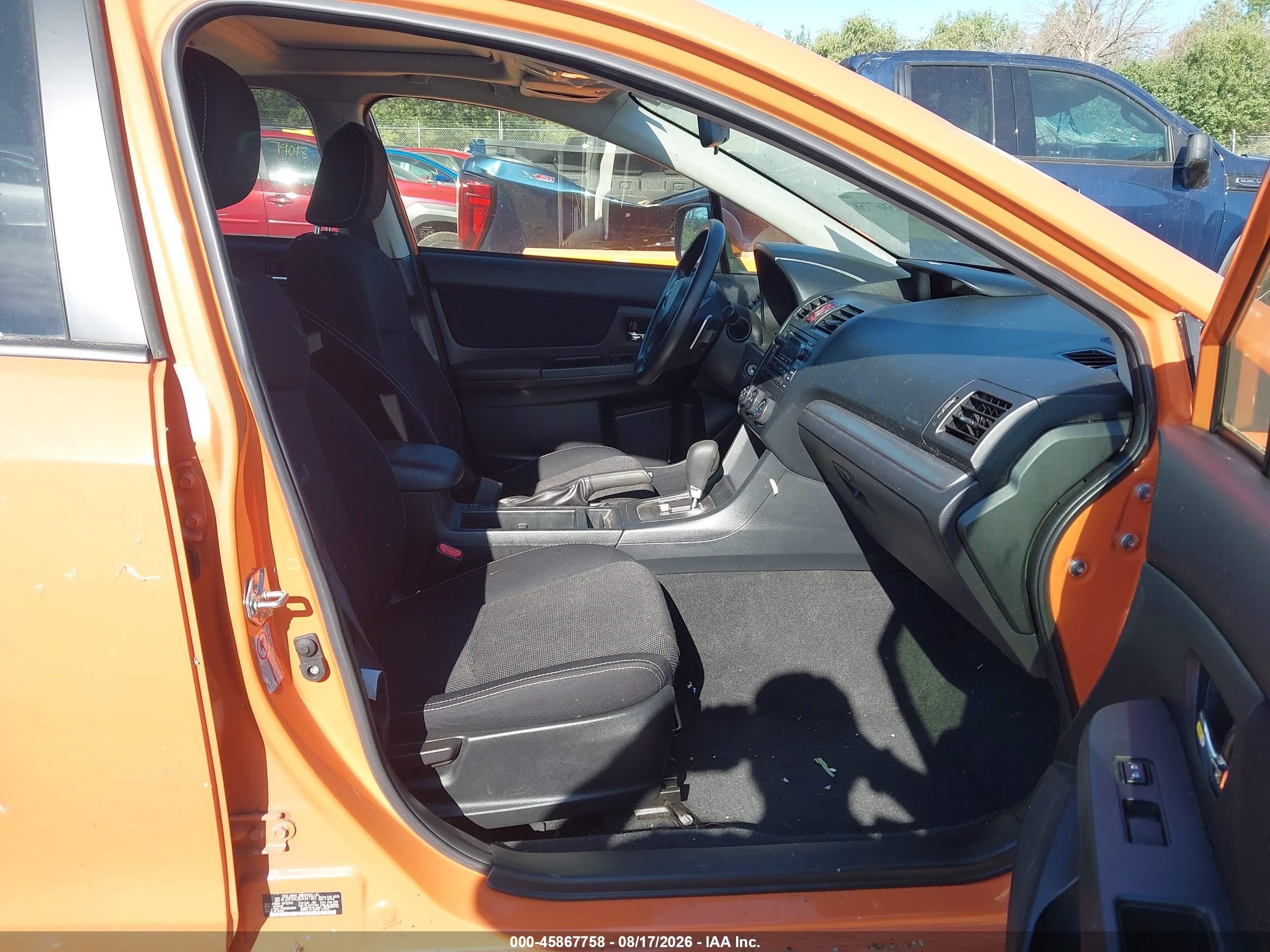 2014 Subaru Xv Crosstrek 2.0i Premium Orange vin: JF2GPAVC8E8347363
