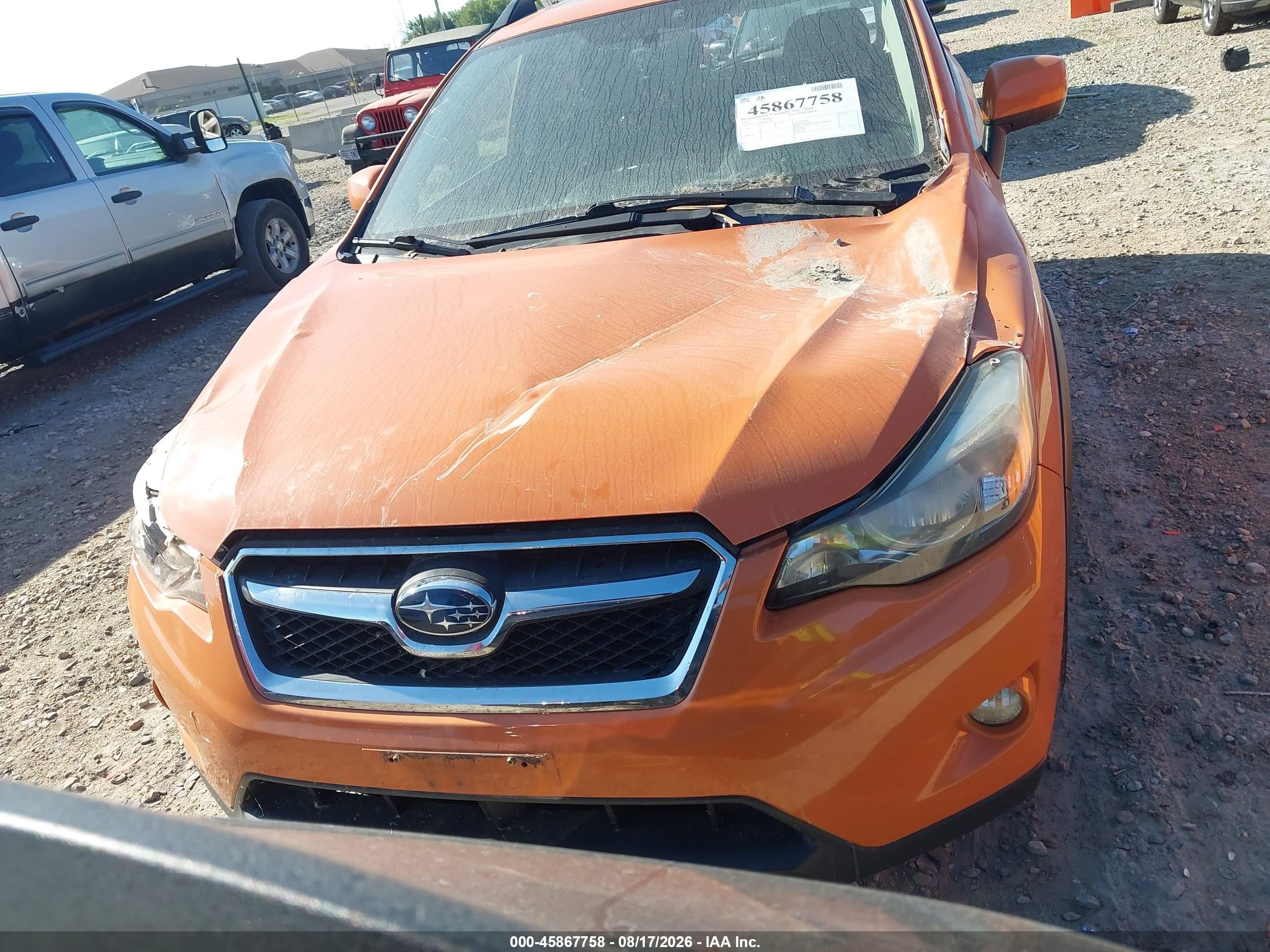 2014 Subaru Xv Crosstrek 2.0i Premium Orange vin: JF2GPAVC8E8347363