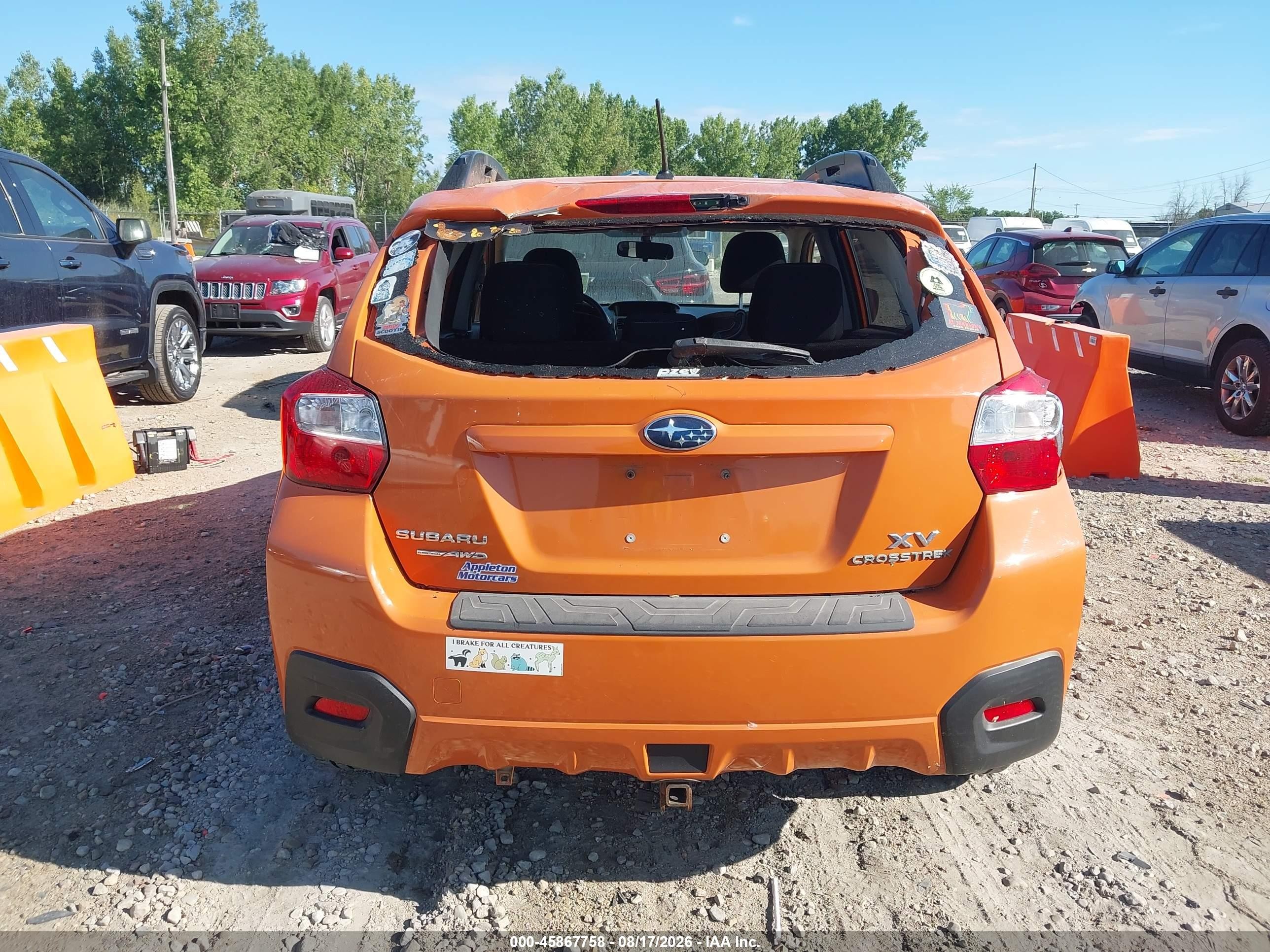 2014 Subaru Xv Crosstrek 2.0i Premium Orange vin: JF2GPAVC8E8347363