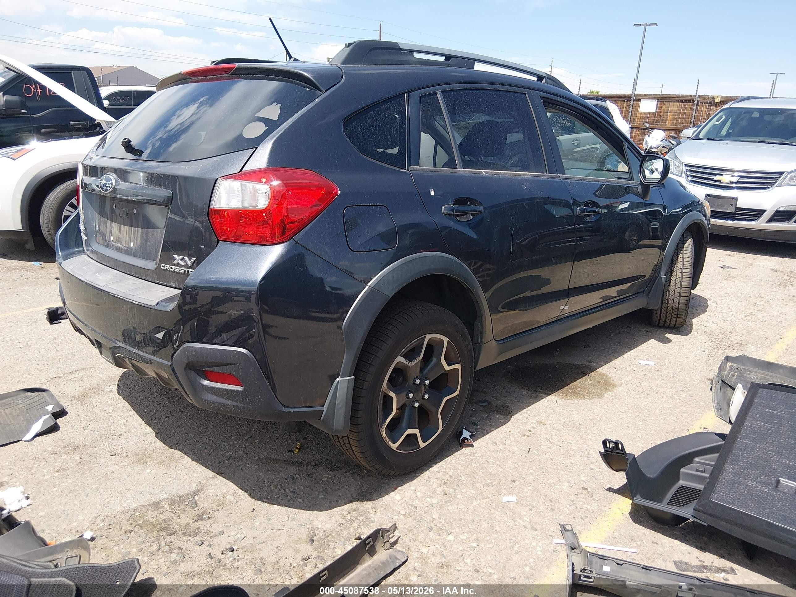 2014 Subaru Xv Crosstrek 2.0i Premium Gray vin: JF2GPAVC9E8210142