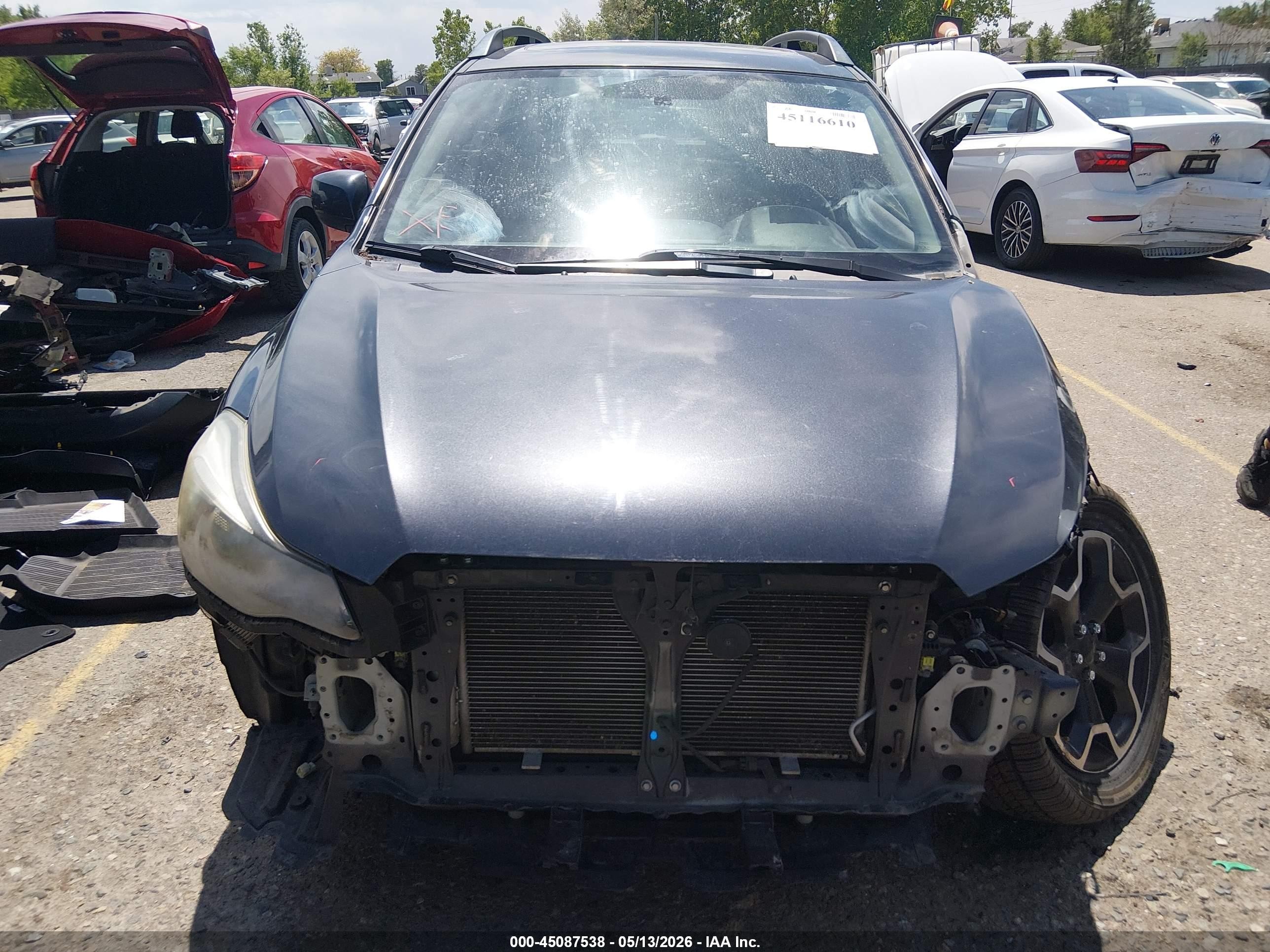2014 Subaru Xv Crosstrek 2.0i Premium Gray vin: JF2GPAVC9E8210142