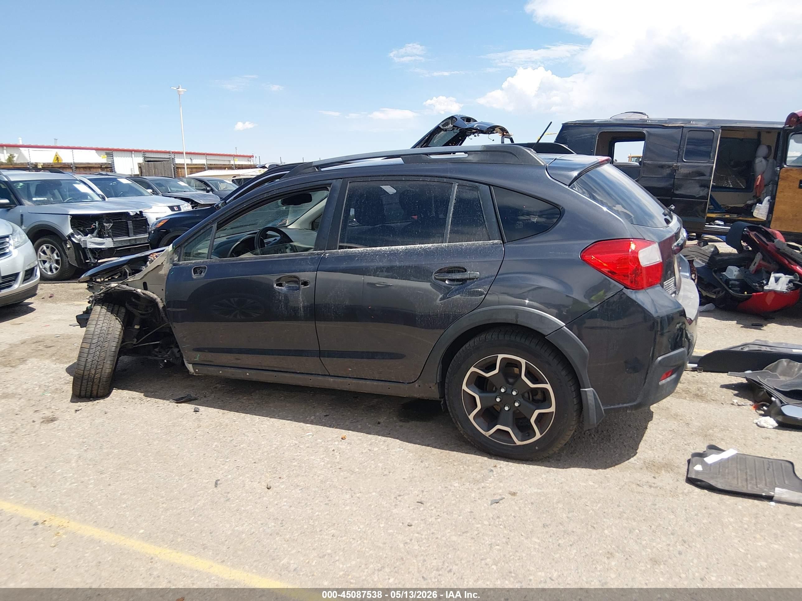 2014 Subaru Xv Crosstrek 2.0i Premium Gray vin: JF2GPAVC9E8210142