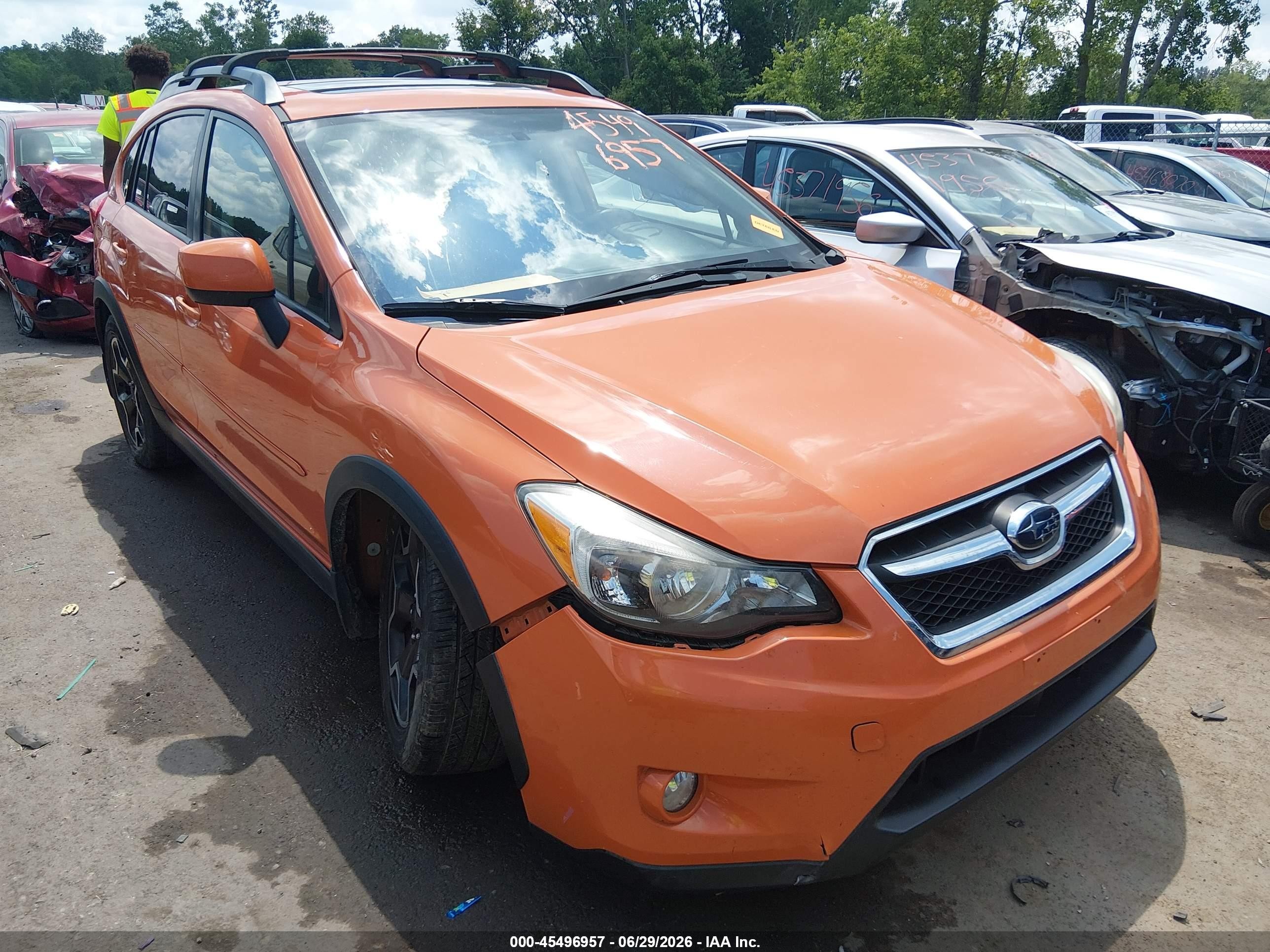 2014 Subaru Xv Crosstrek 2.0i Premium Orange vin: JF2GPAVC9E8240547